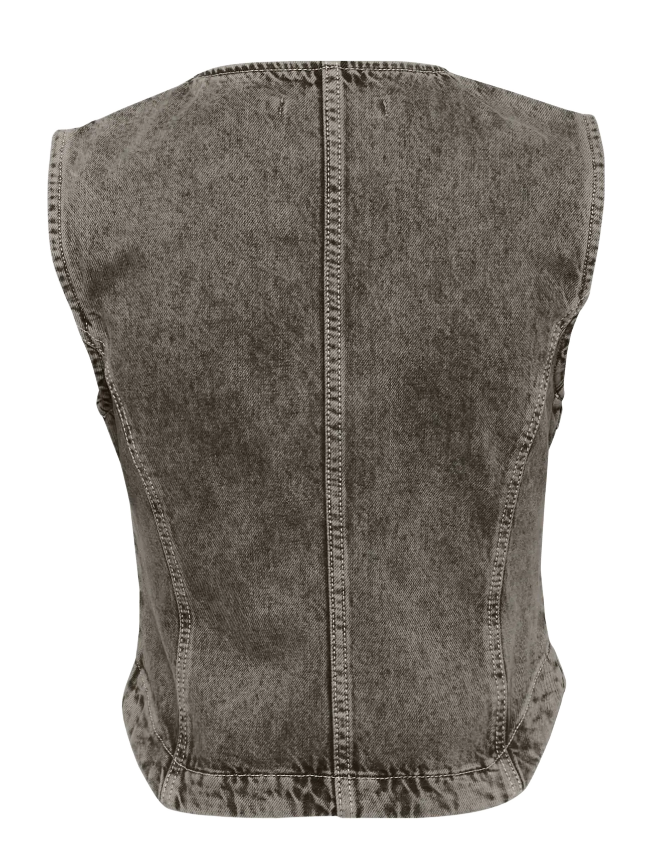 Gestuz - GZjosie waistcoat - sleeveless tops - greige denim wash - 2