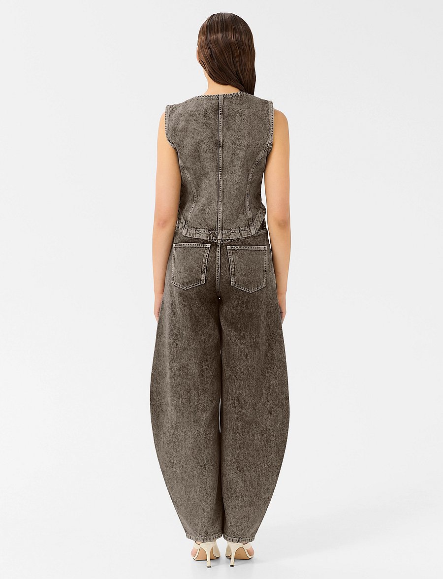 Gestuz - GZjosie waistcoat - tanktops - greige denim wash - 4