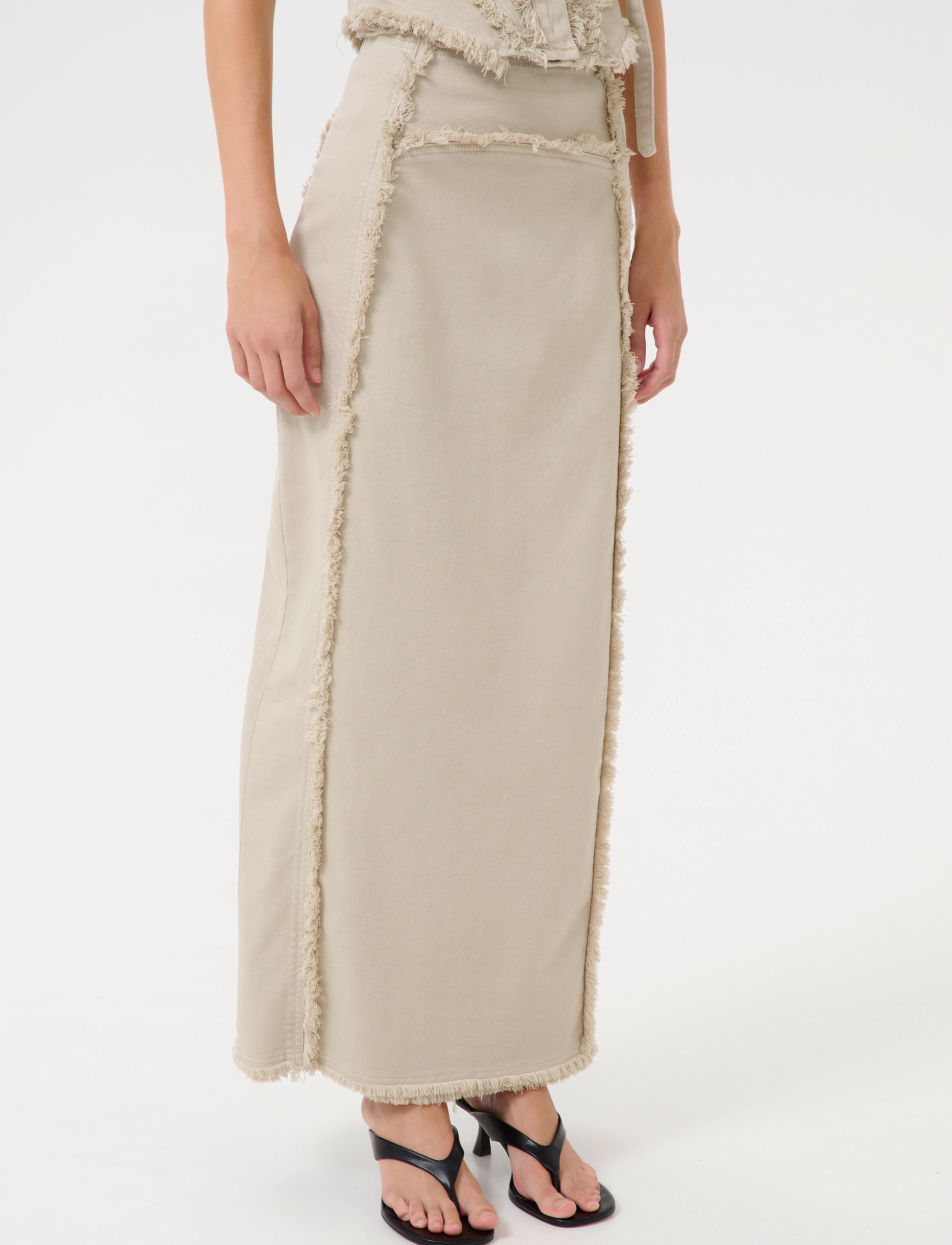 Gestuz GZcatia long skirt - Maxi nederdele - LIGHT MOSS GREEN / beige