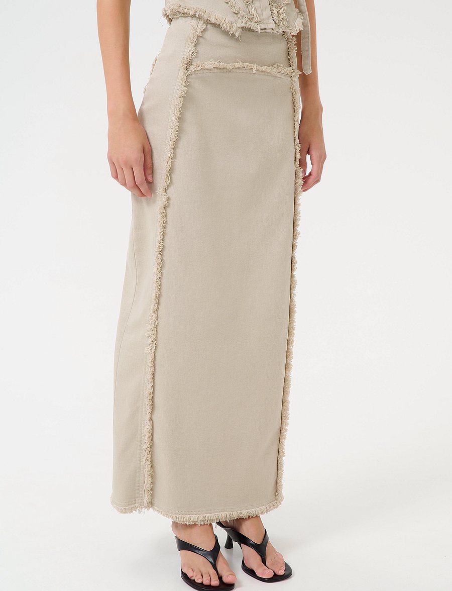 Gestuz - GZcatia long skirt - spódnice długie - light moss green - 0