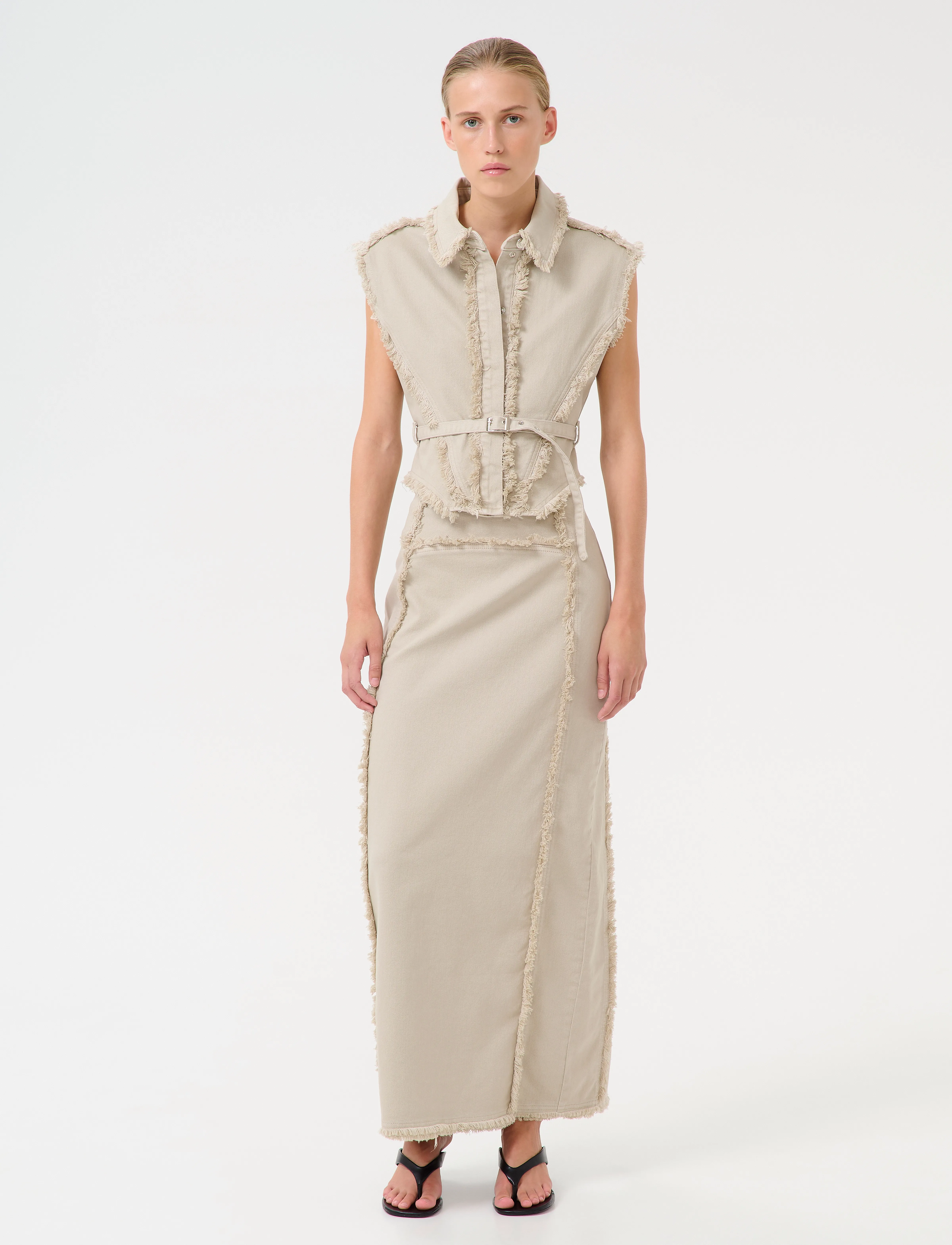 Gestuz - GZcatia long skirt - spódnice długie - light moss green - 3