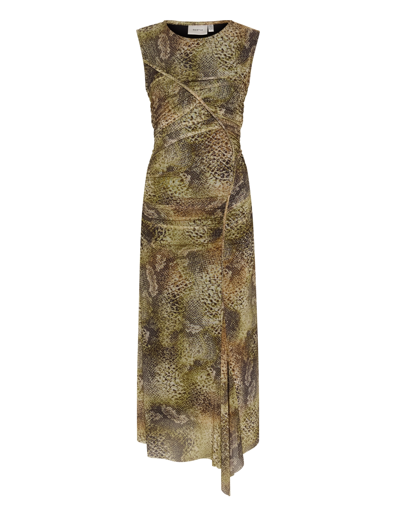 Gestuz GZmenny dress - Kjoler - GOLDEN SNAKE / green