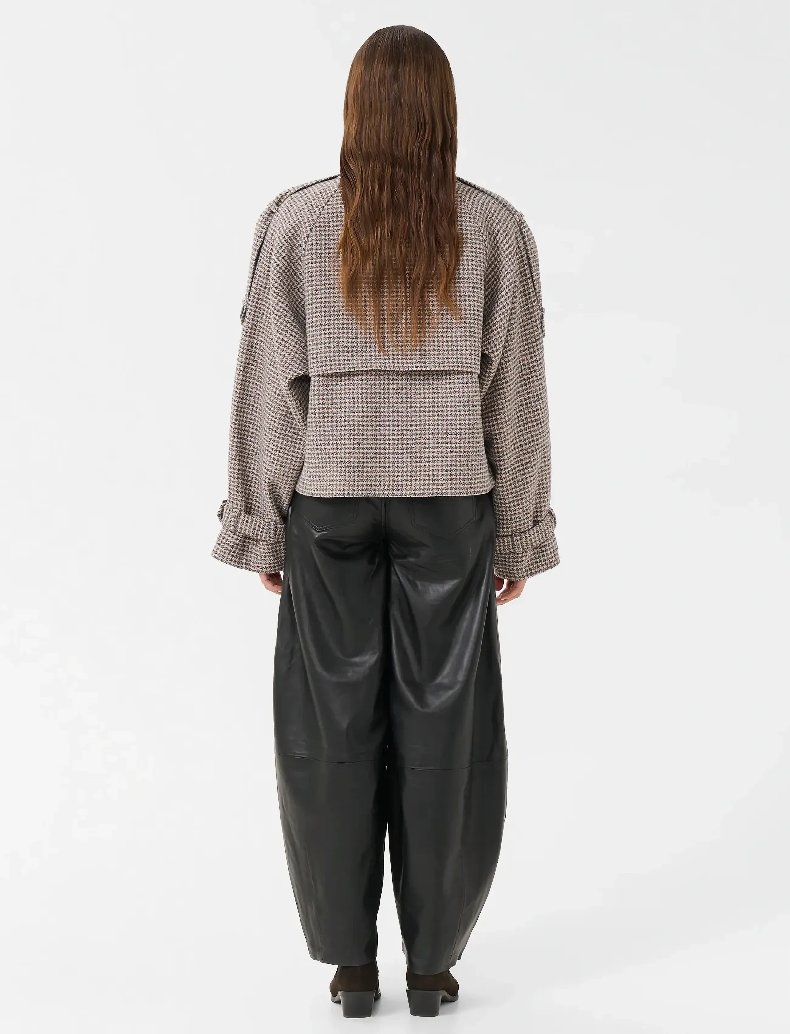 Gestuz - GZavic short jacket - winter jacket - rose dust/grey houndstooth - 3
