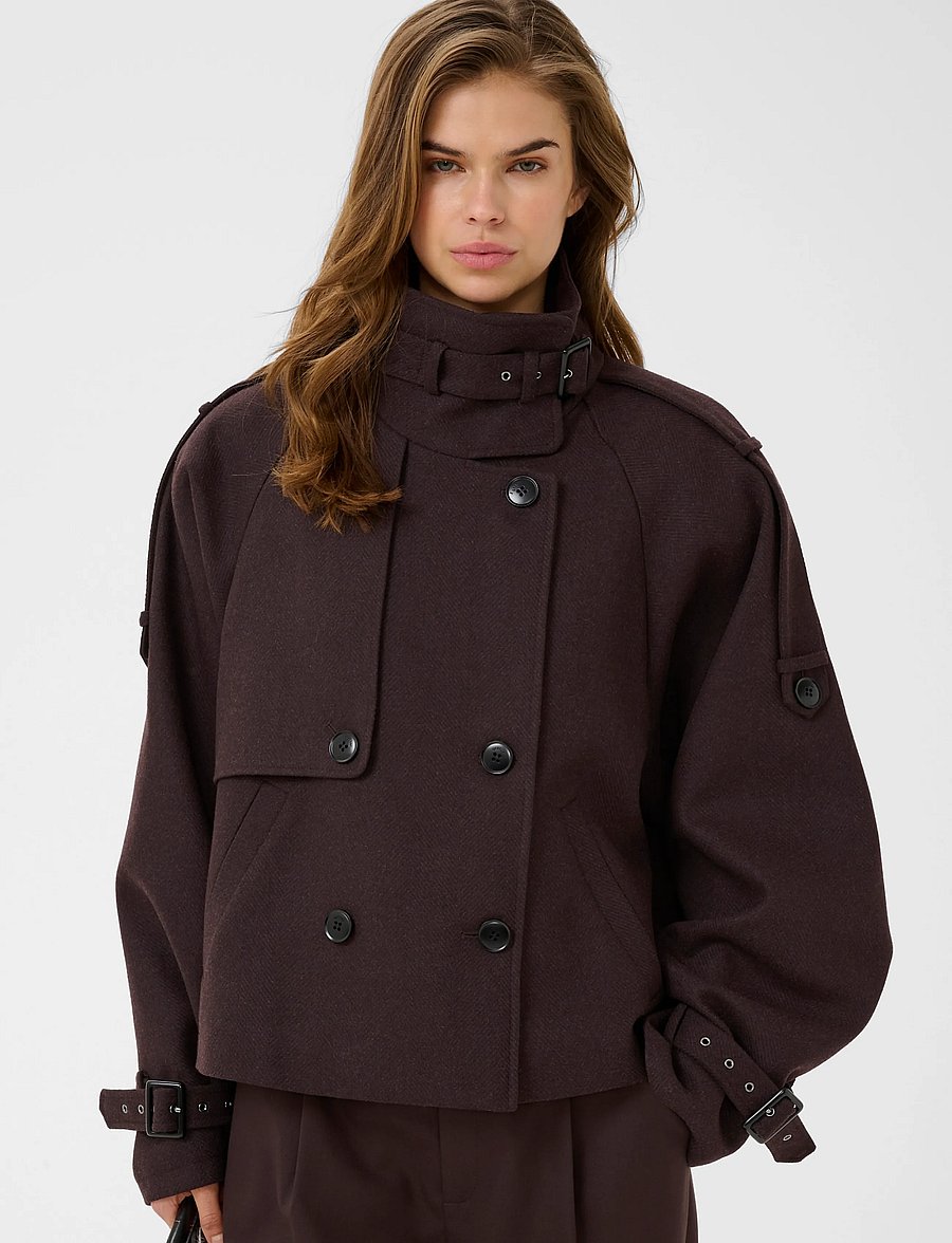 Gestuz - GZavic short jacket - vinterjackor - ganache - 2