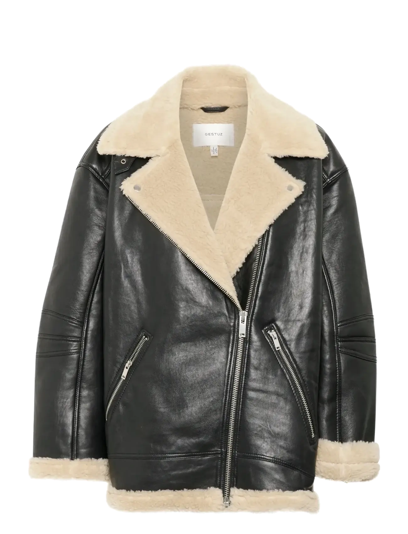 Gestuz GZshilina OZ jacket - Kunstkarusnahk - BLACK / black