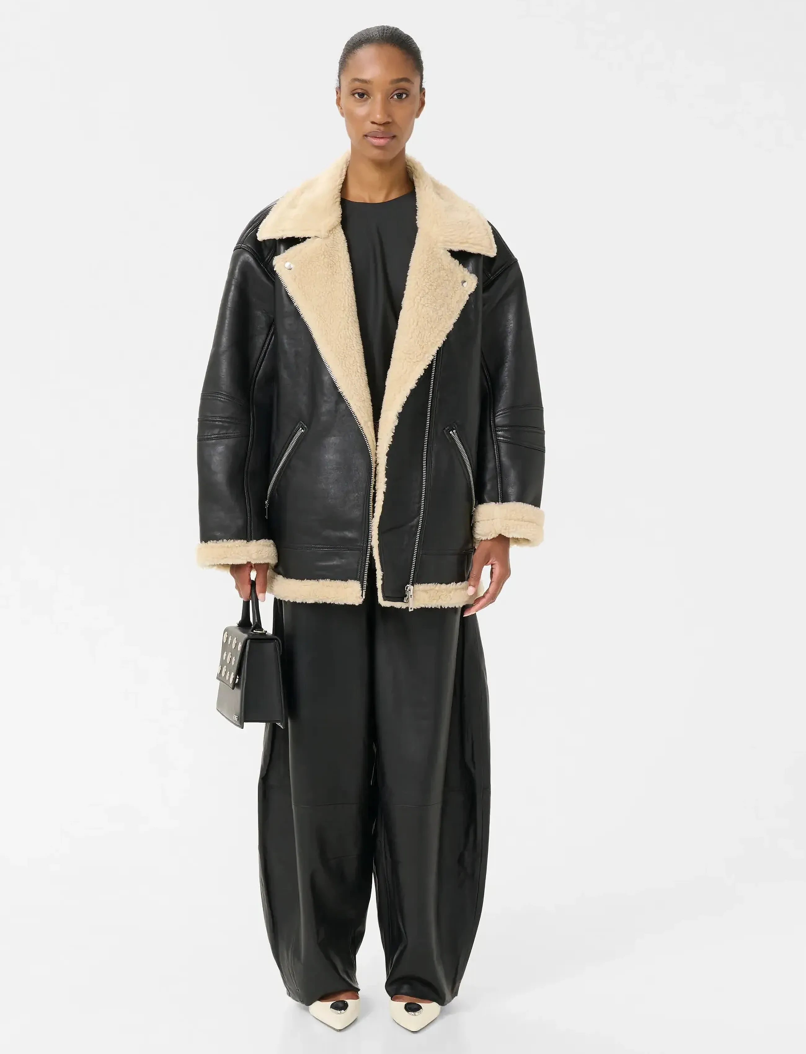 Gestuz - GZshilina OZ jacket - leather jackets - black - 4
