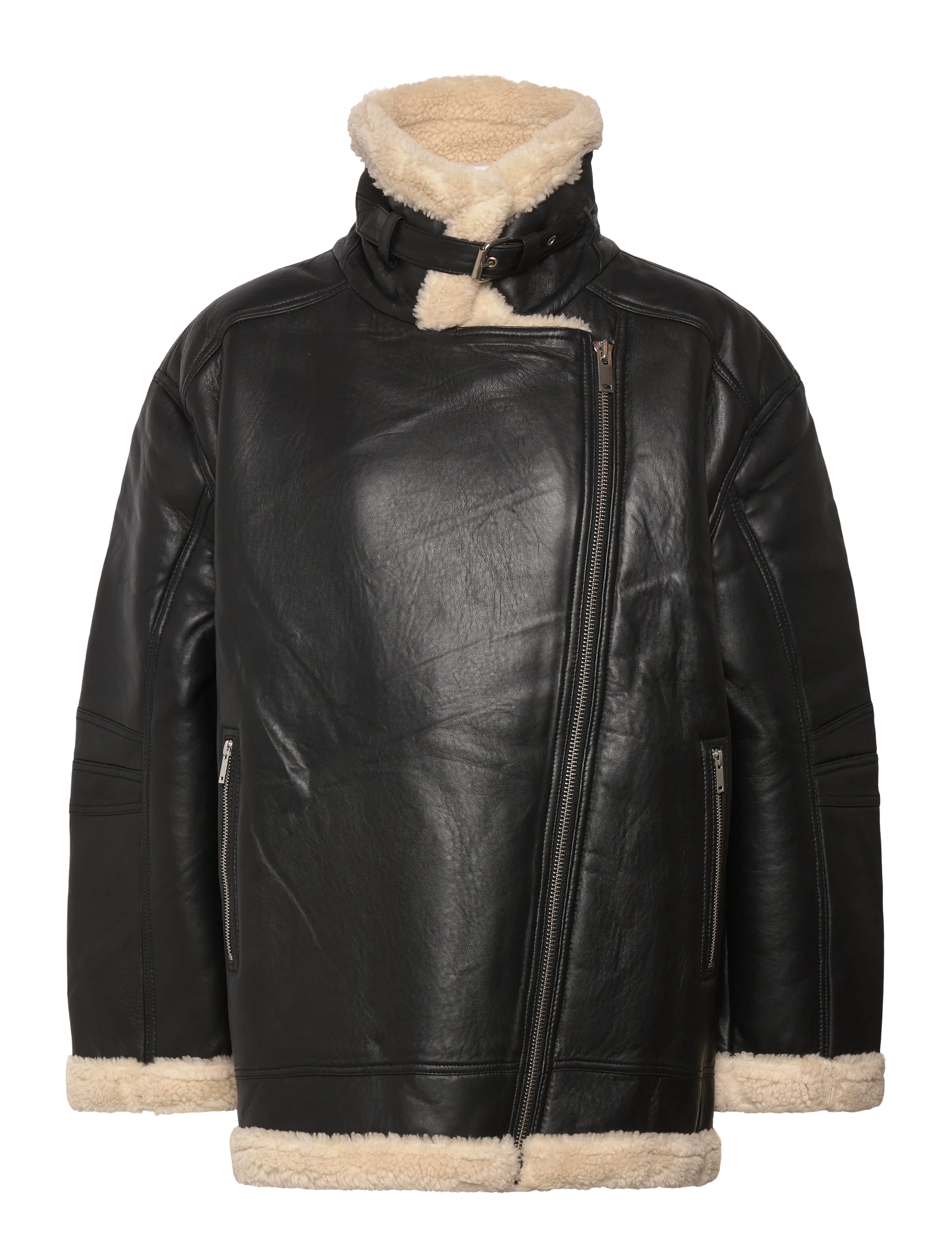 Gestuz - GZshilina OZ jacket - leather jackets - black - 3