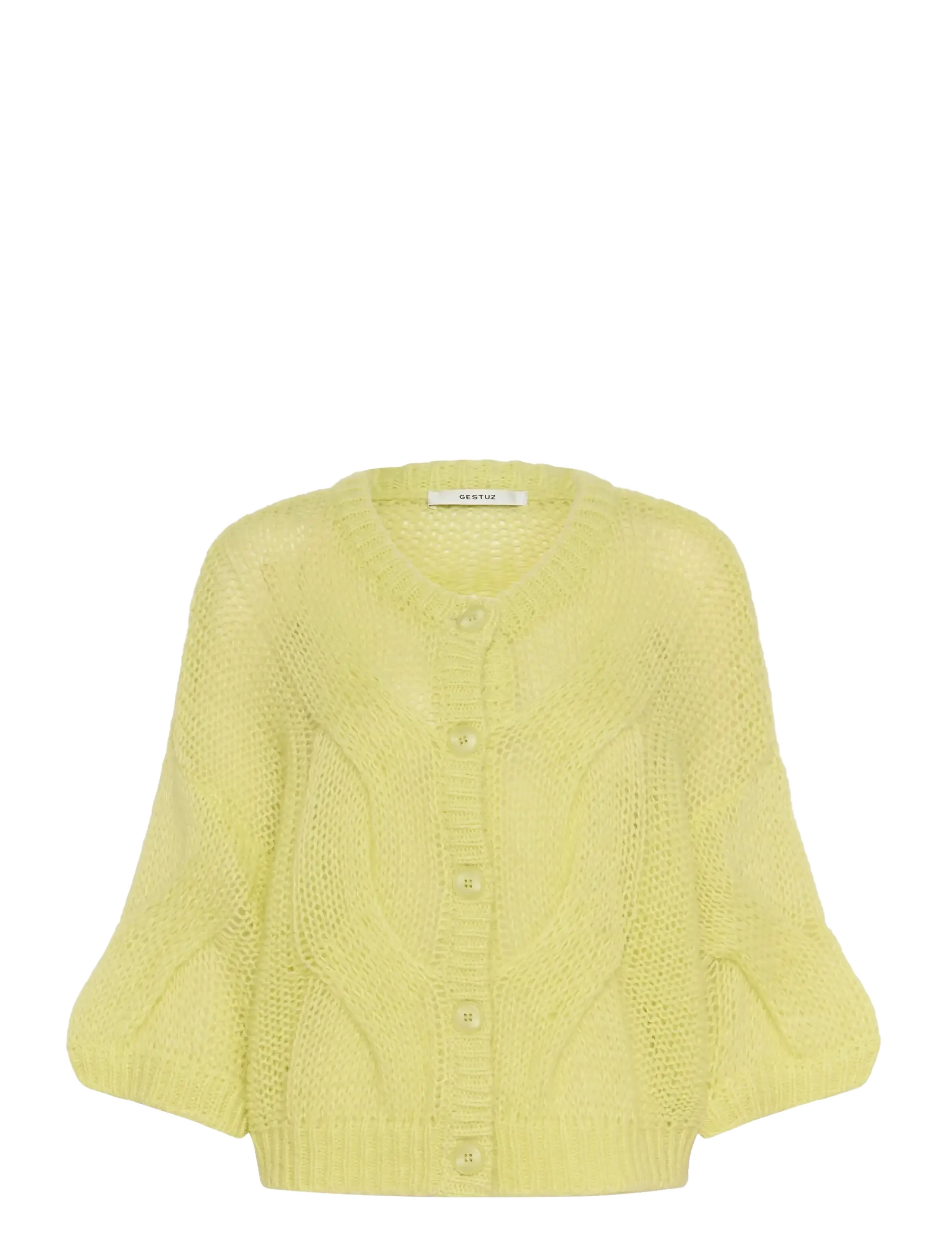 Gestuz GZzenia cardigan - Strik - LUMINARY GREEN / yellow