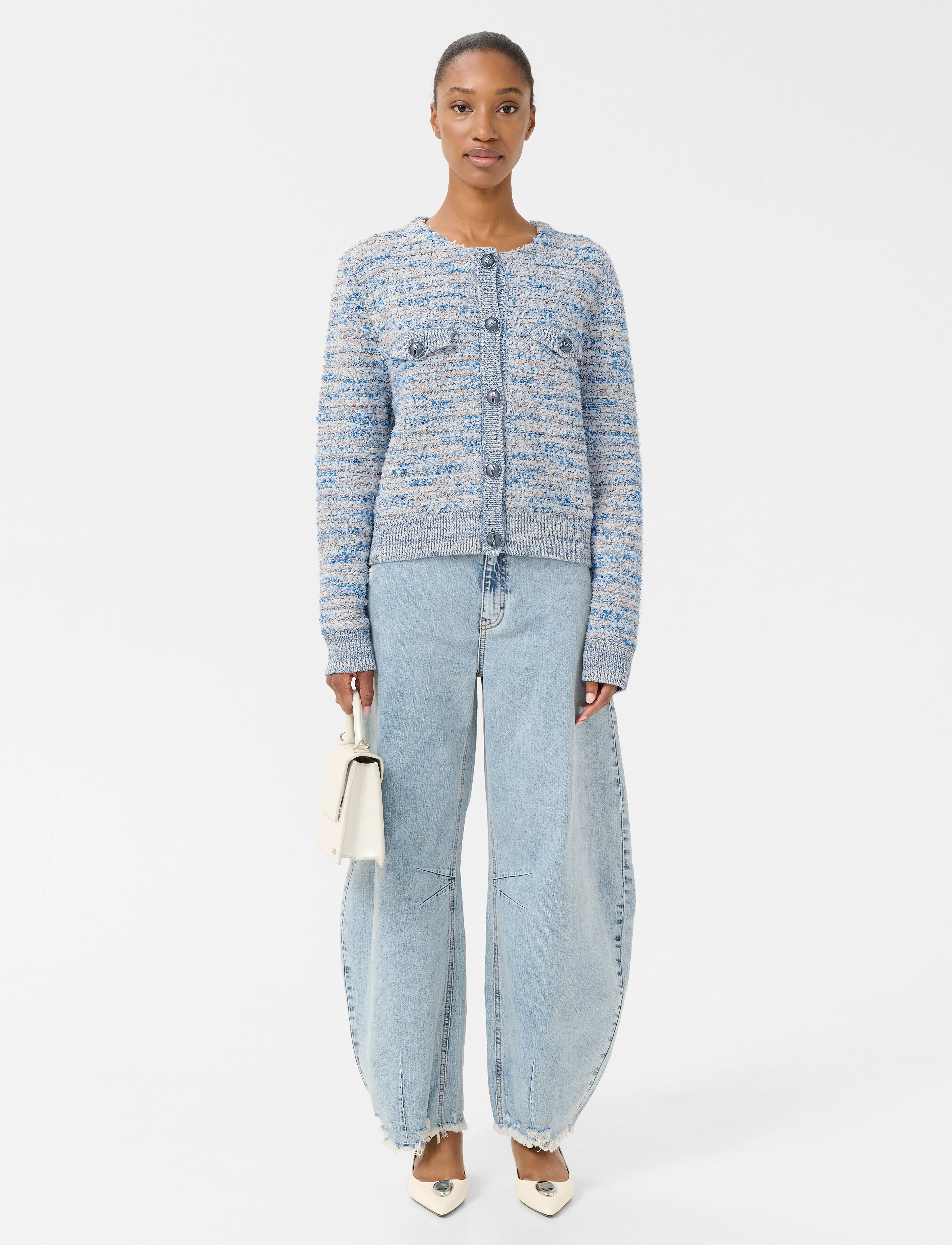 Gestuz - GZcannie cardigan - cardigans - blue white mix - 3