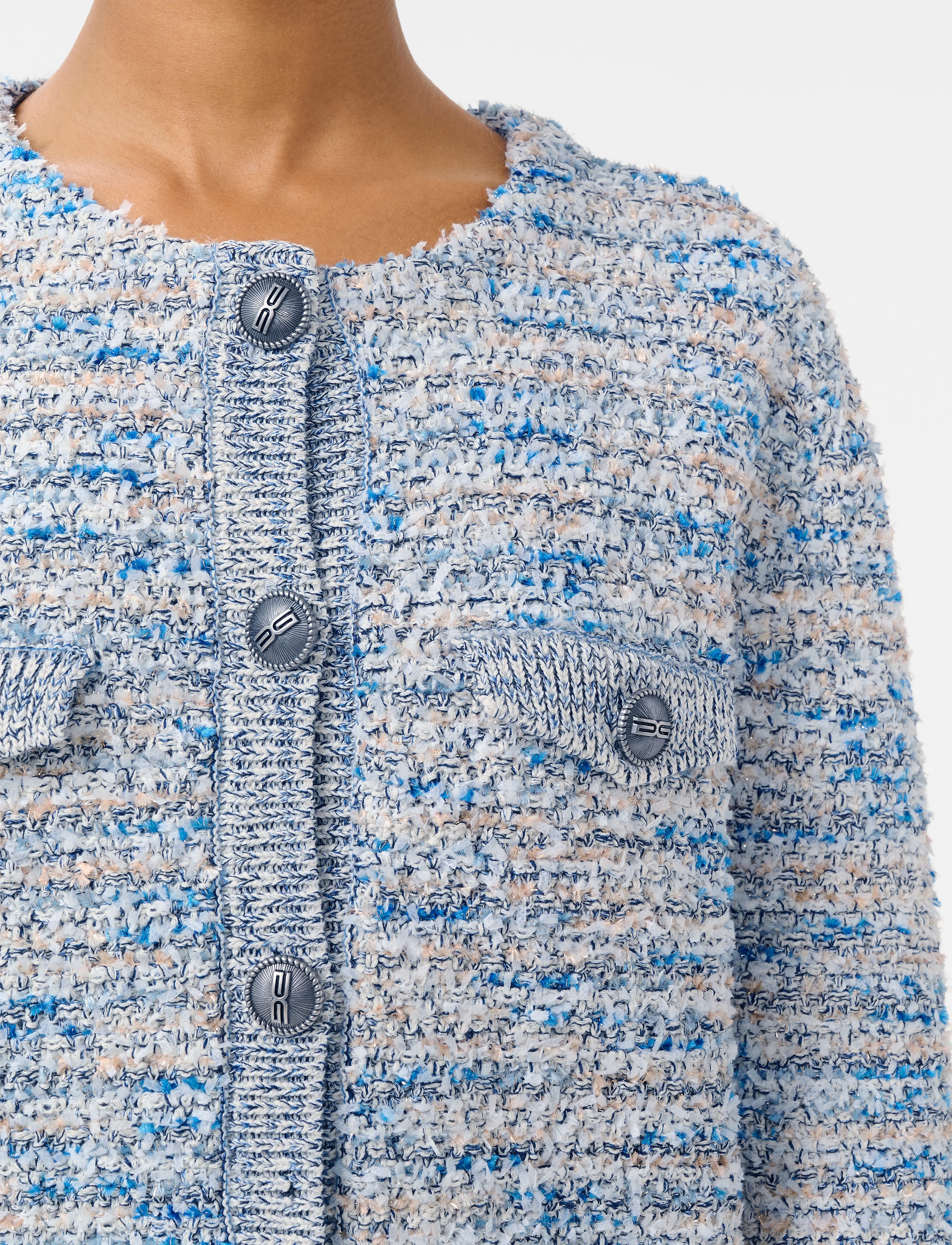 Gestuz - GZcannie cardigan - cardigans - blue white mix - 4