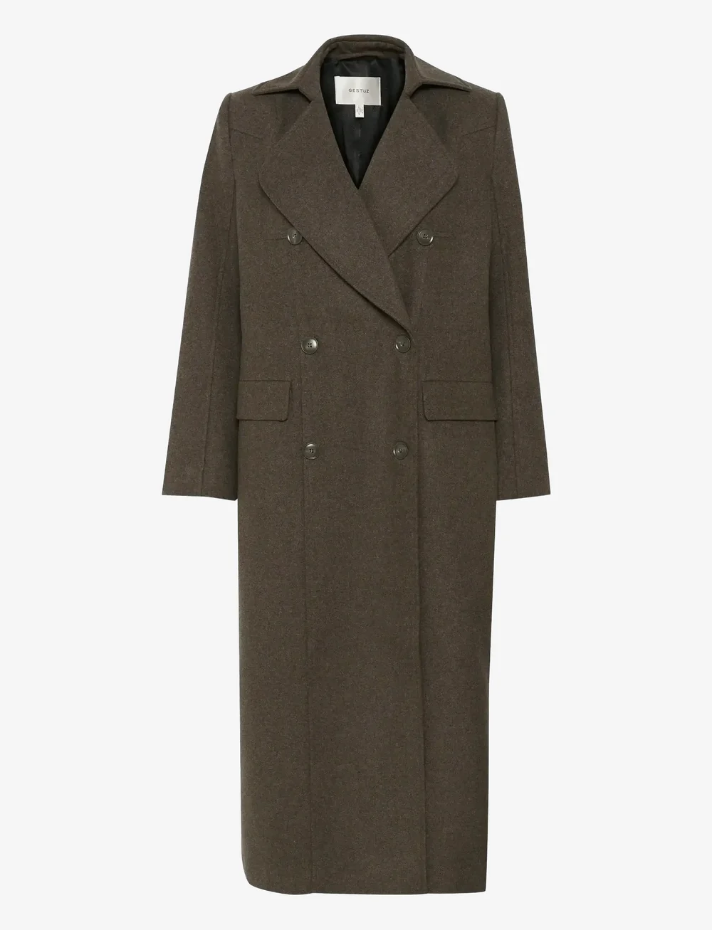 Gestuz - GZzinka long coat - uldfrakker - dark mole - 1