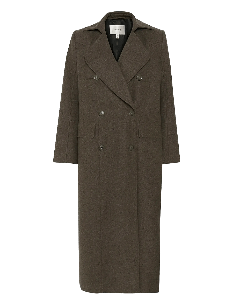 Gestuz - GZzinka long coat - winterjassen - dark mole - 1