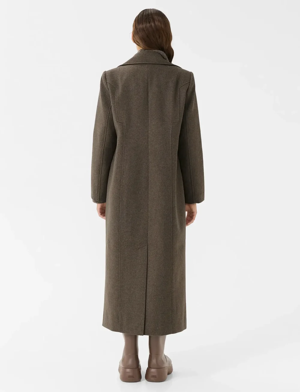 Gestuz - GZzinka long coat - uldfrakker - dark mole - 4