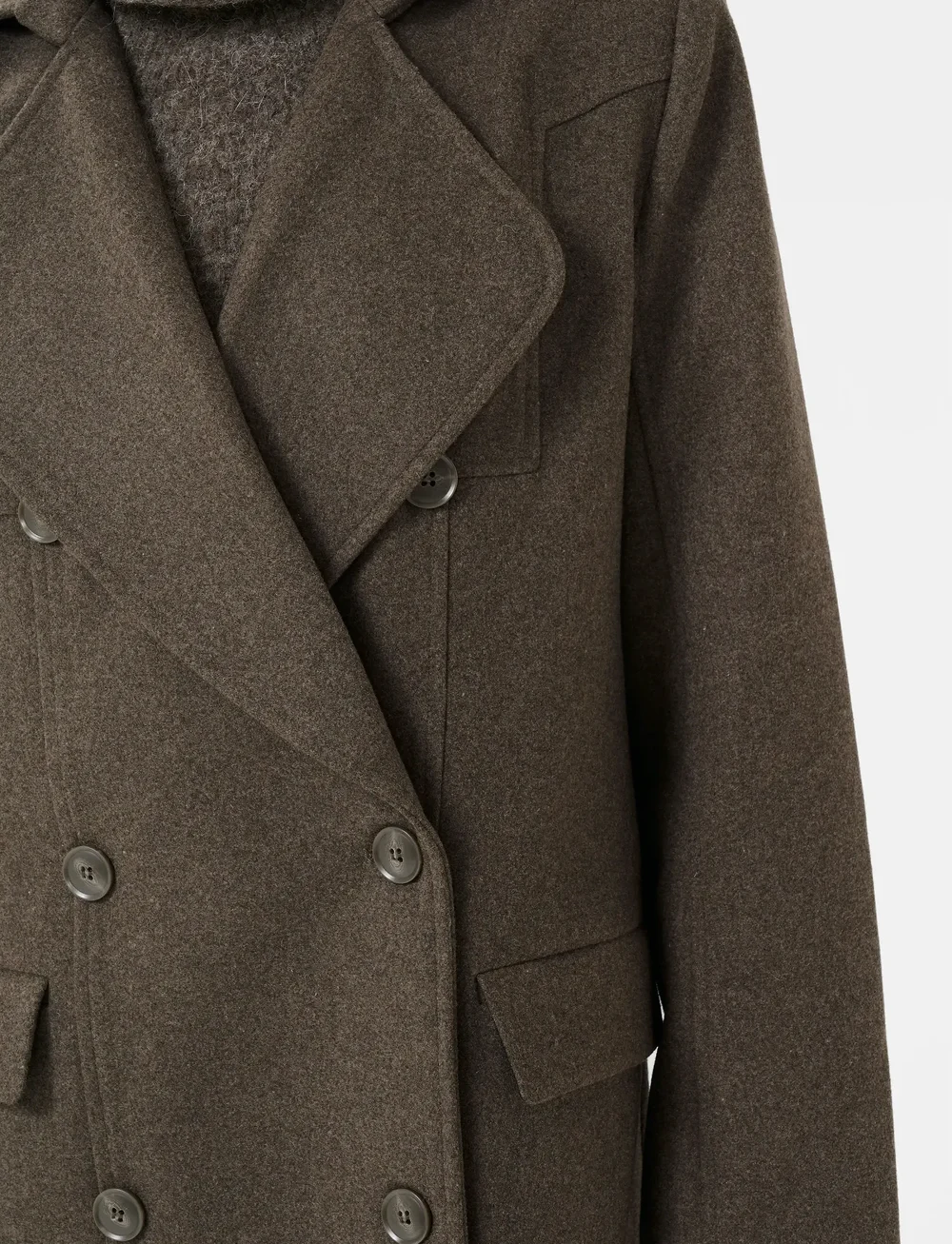 Gestuz - GZzinka long coat - uldfrakker - dark mole - 5