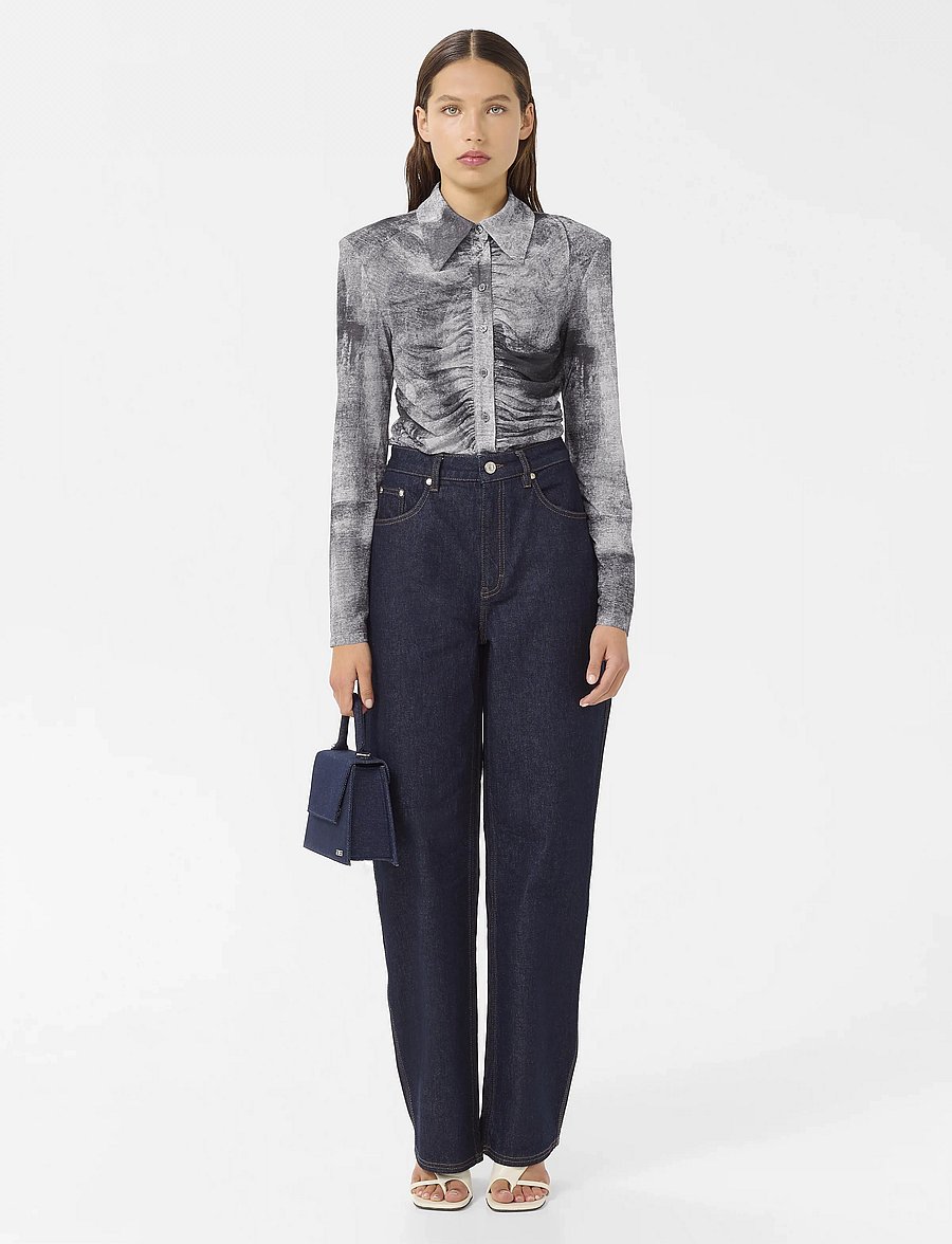 Gestuz - GZdeona P shirt - langärmlige hemden - black denim - 3