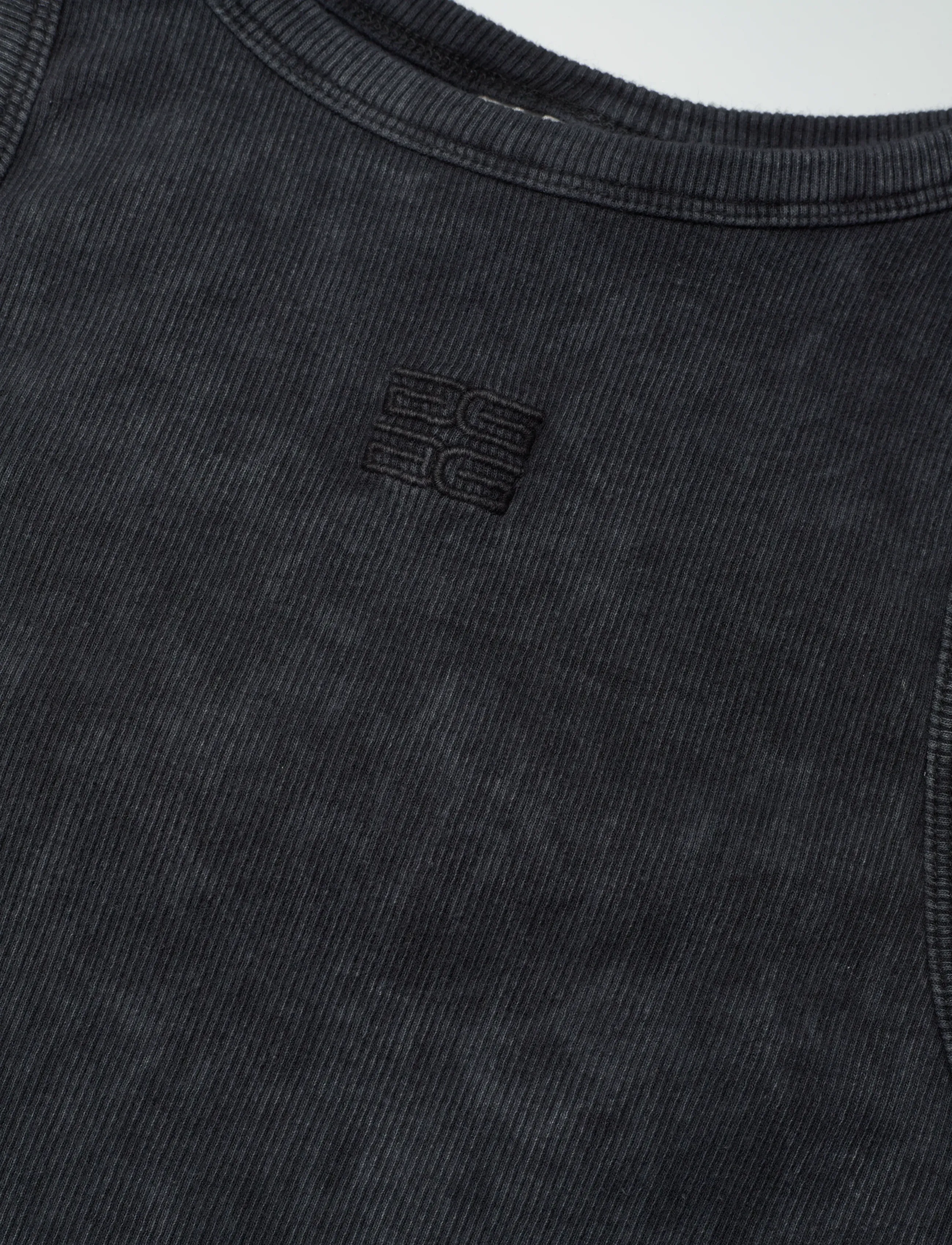 Gestuz - GZdrew washed logo tank - sleeveless tops - grey washed - 2