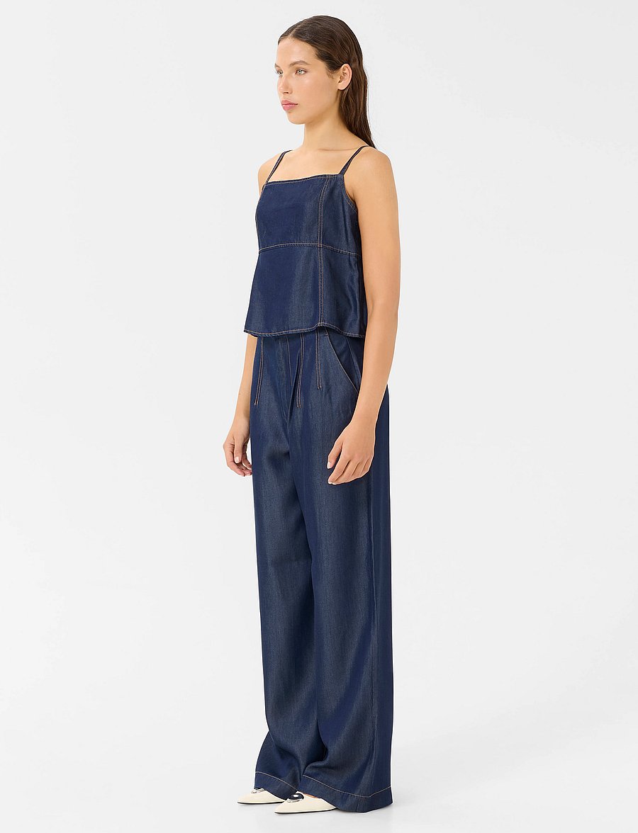 Gestuz - GZnia singlet - sleeveless blouses - dark blue unwashed - 3
