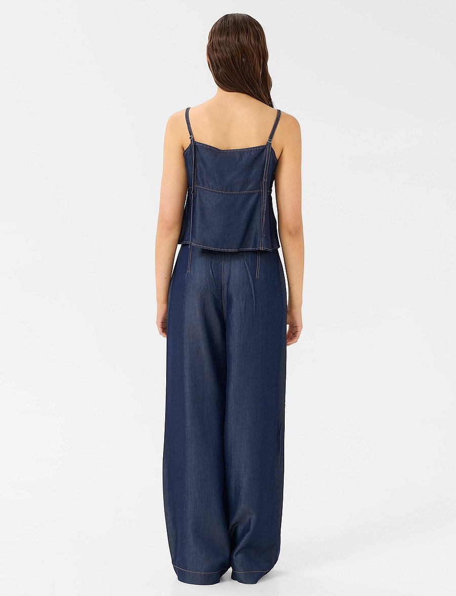 Gestuz - GZnia singlet - sleeveless blouses - dark blue unwashed - 4
