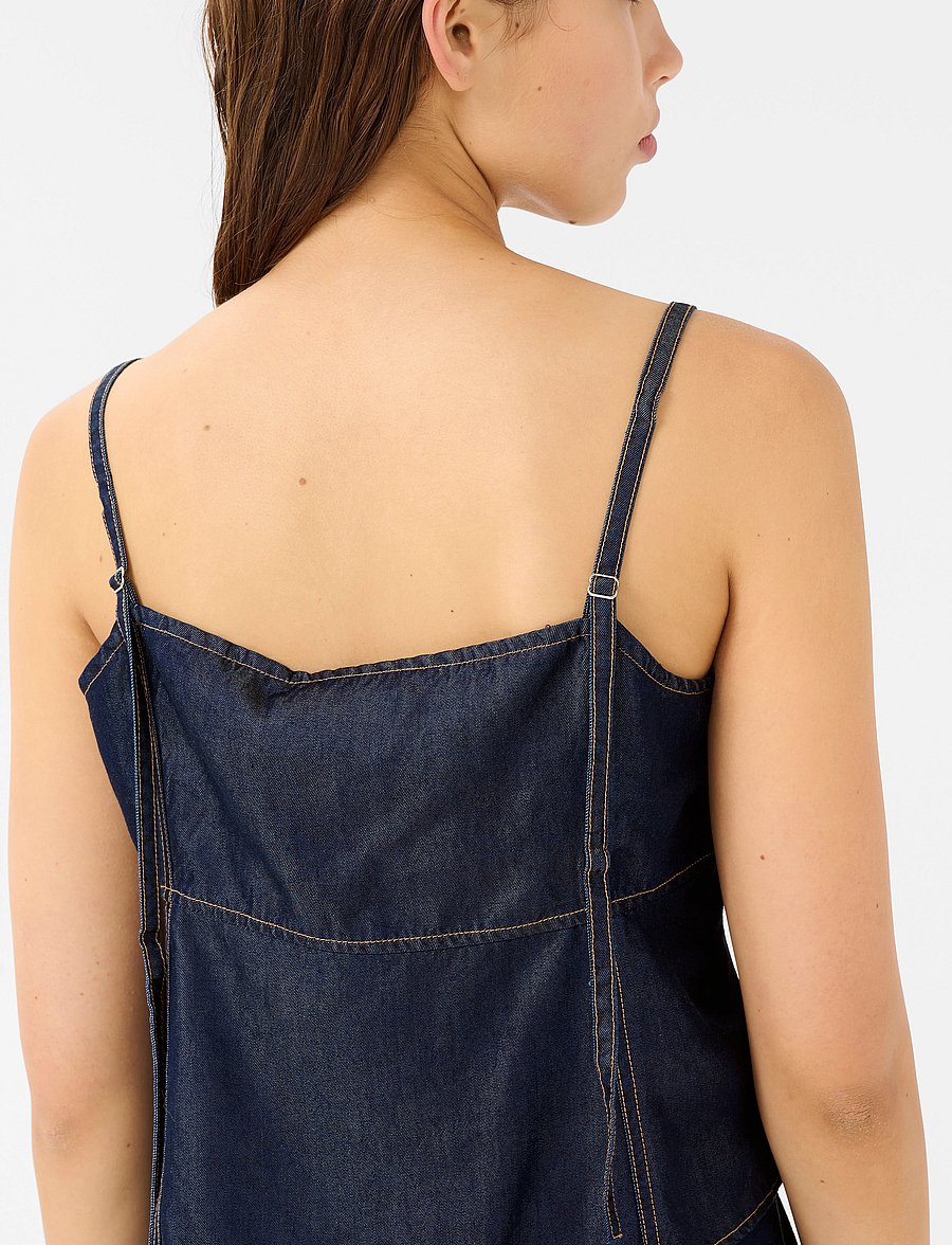 Gestuz - GZnia singlet - sleeveless blouses - dark blue unwashed - 5