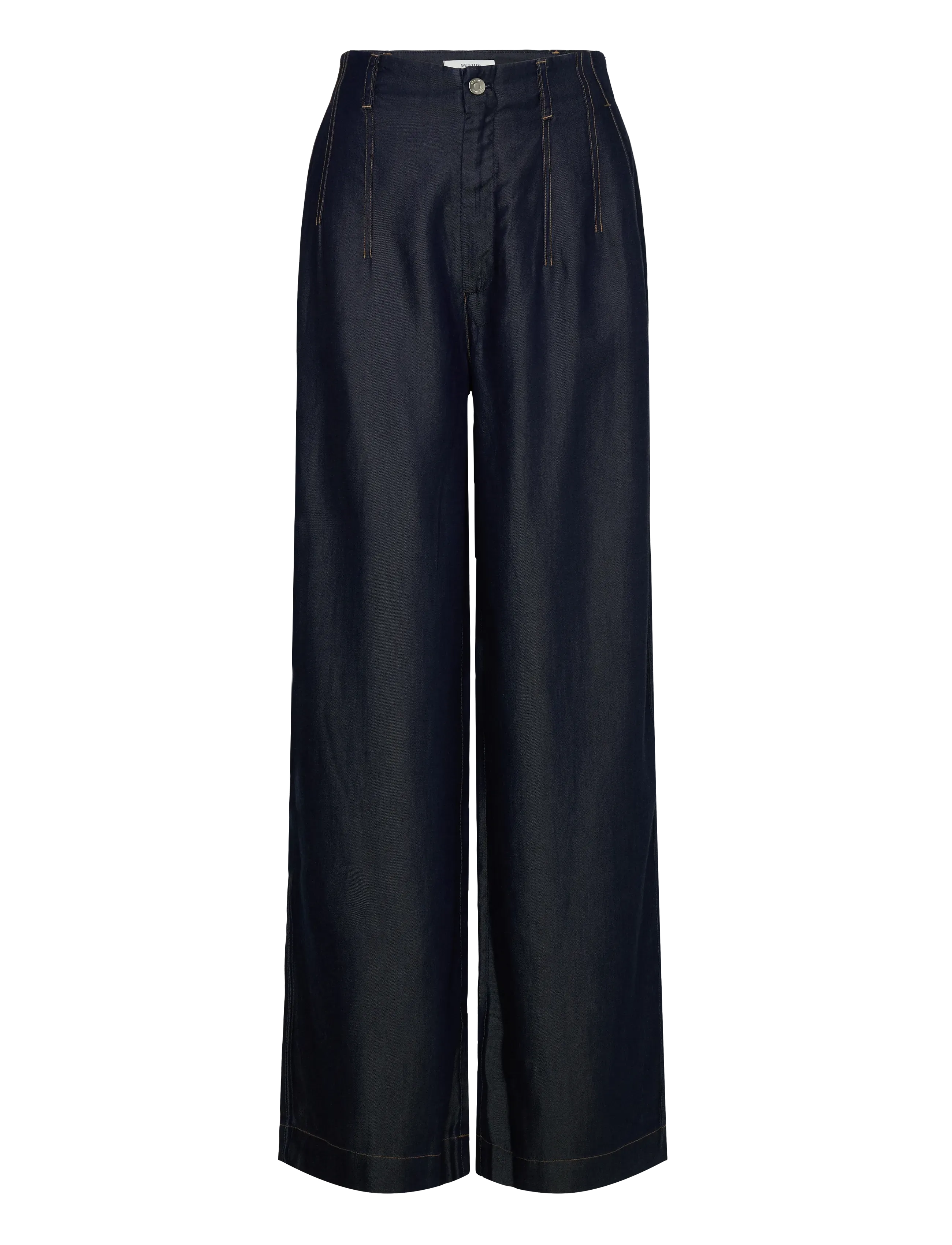 Gestuz - GZnia HW pants - dark blue unwashed - 1