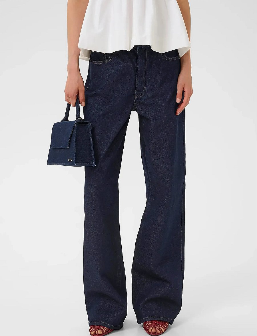 Gestuz - GZsummer HW wide jeans - brede jeans - unwashed denim - 0