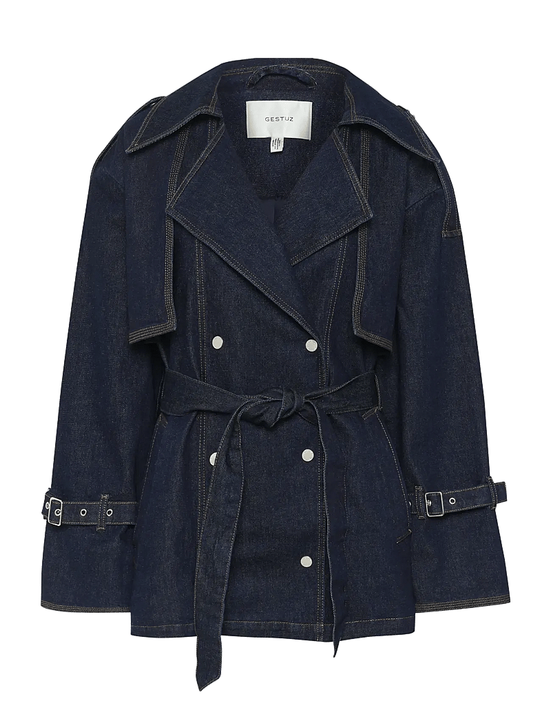 Gestuz - GZsummer trenchcoat - trenchcoats - unwashed denim - 1