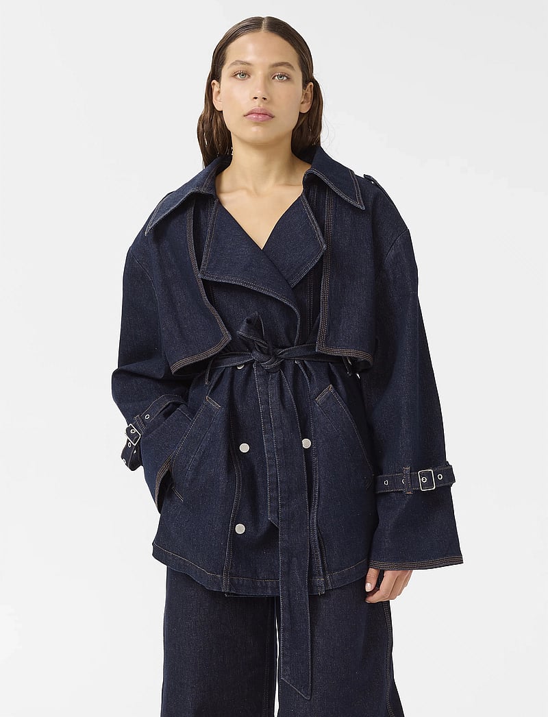 Gestuz - GZsummer trenchcoat - trenchcoats - unwashed denim - 0
