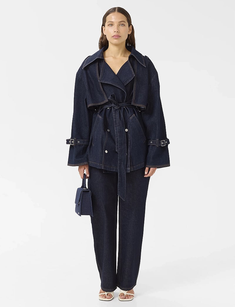 Gestuz - GZsummer trenchcoat - trenchcoats - unwashed denim - 3