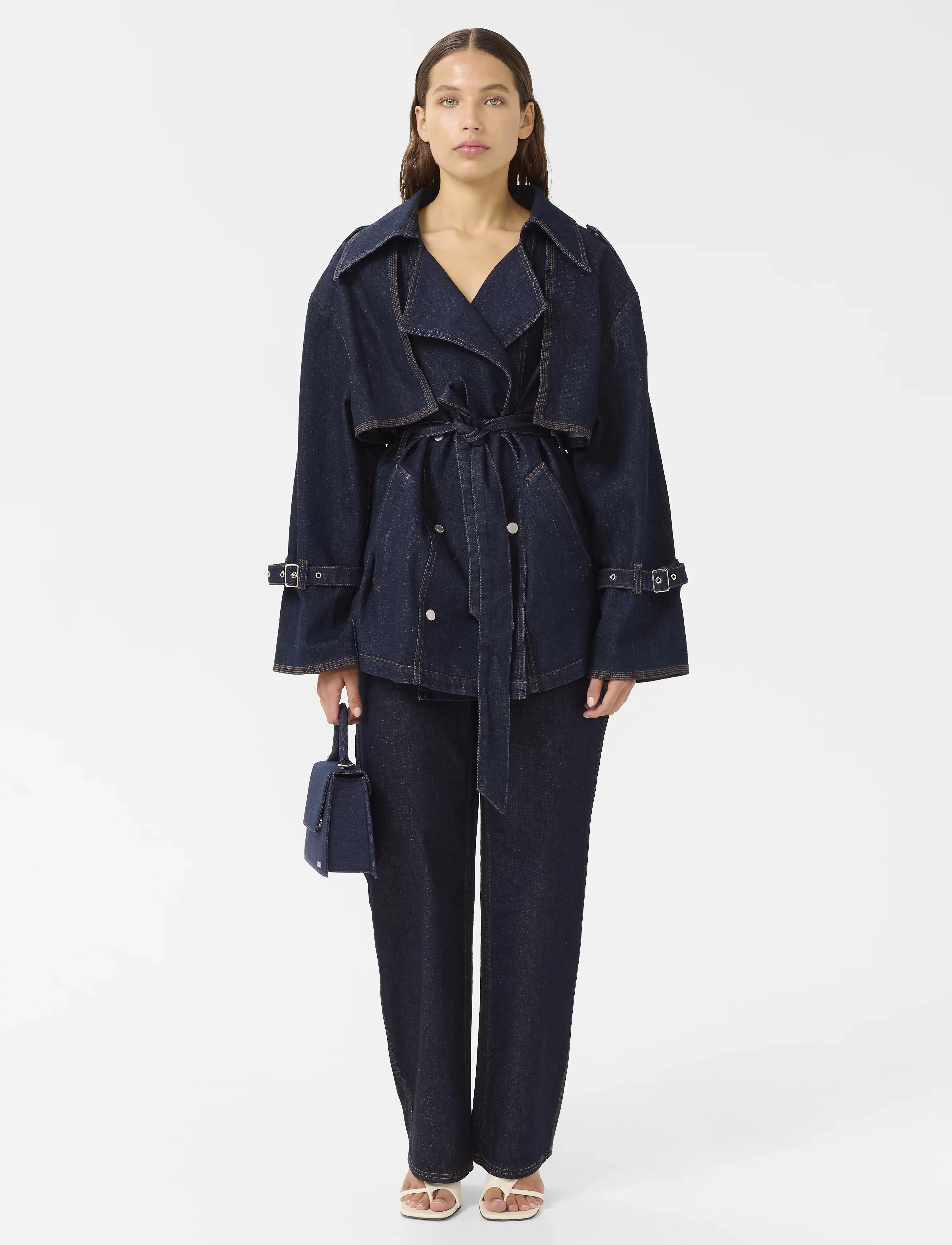 Gestuz - GZsummer trenchcoat - trenchcoats - unwashed denim - 3