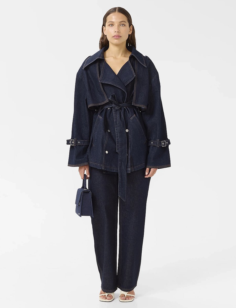 Gestuz - GZsummer trenchcoat - trenchcoats - unwashed denim - 3