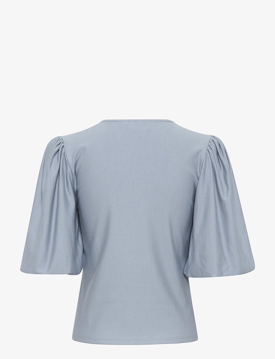 Gestuz - GZrifa balloon top - kurzärmelige blusen - grey blue - 2