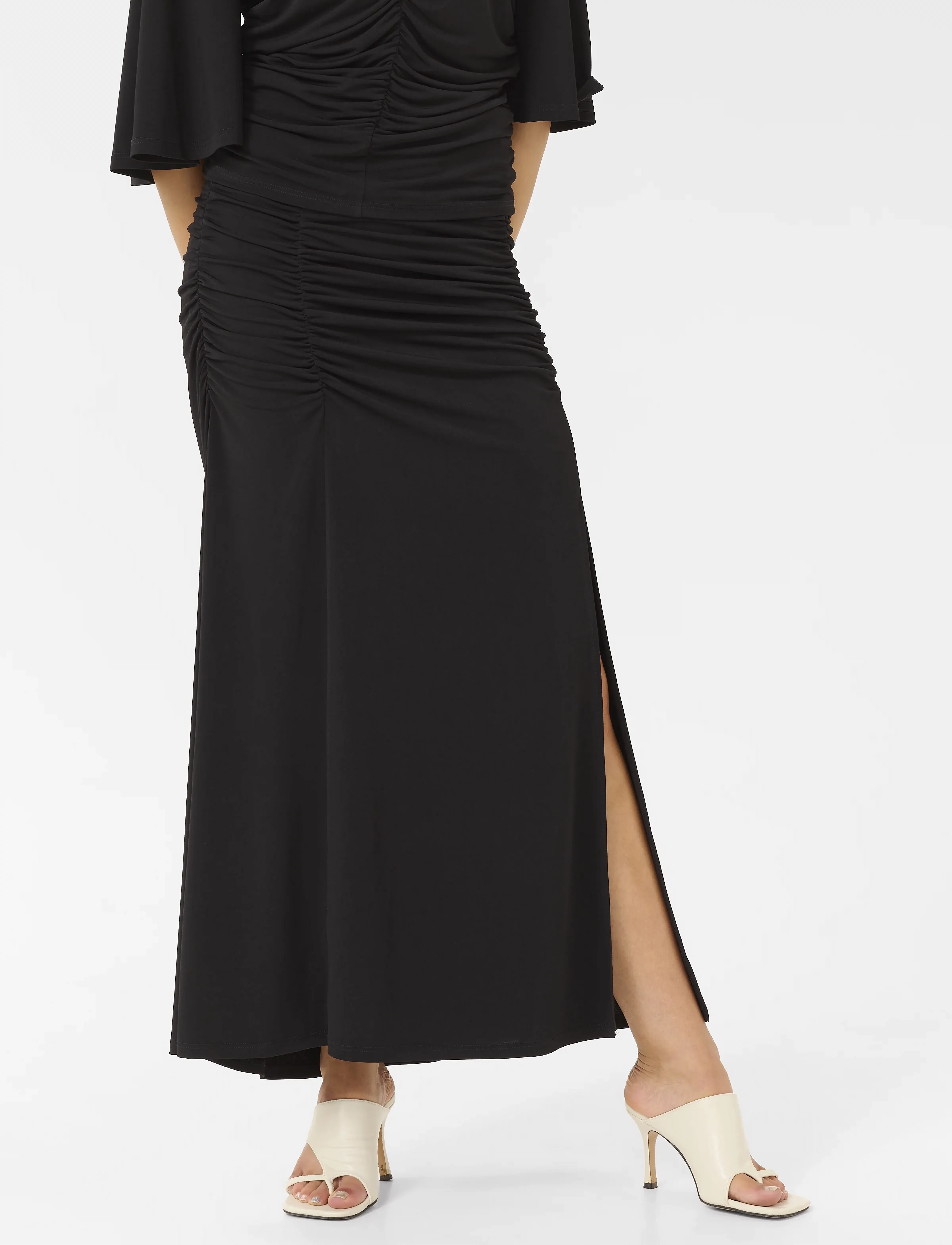 Gestuz GZmaily slit skirt - Röcke - BLACK / black