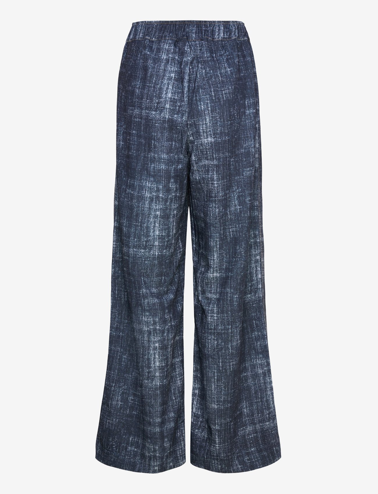 Gestuz - GZdemia P HW pants - wide leg trousers - dark denim structure - 1