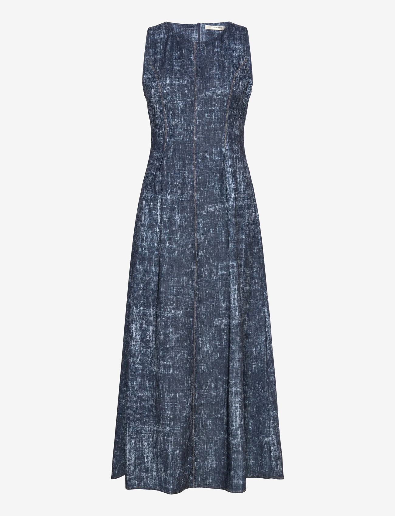 Gestuz - GZdemia P long dress - maxikleider - dark denim structure - 0