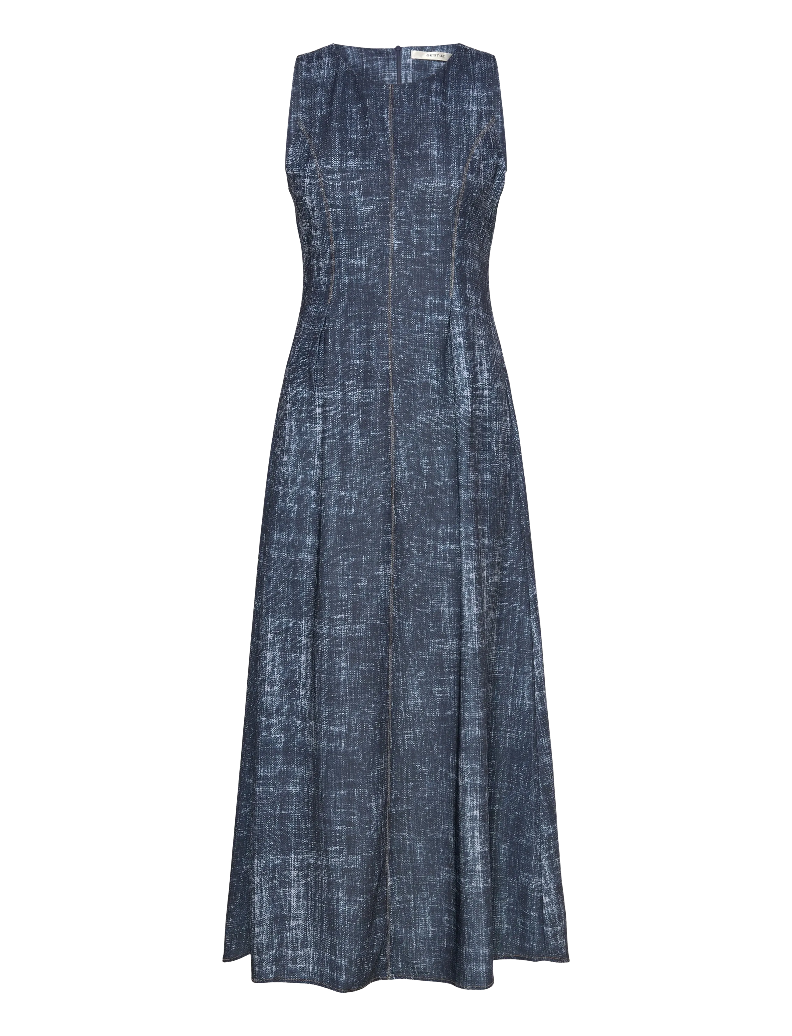 Gestuz GZdemia P long dress - Kleider - DARK DENIM STRUCTURE / blue