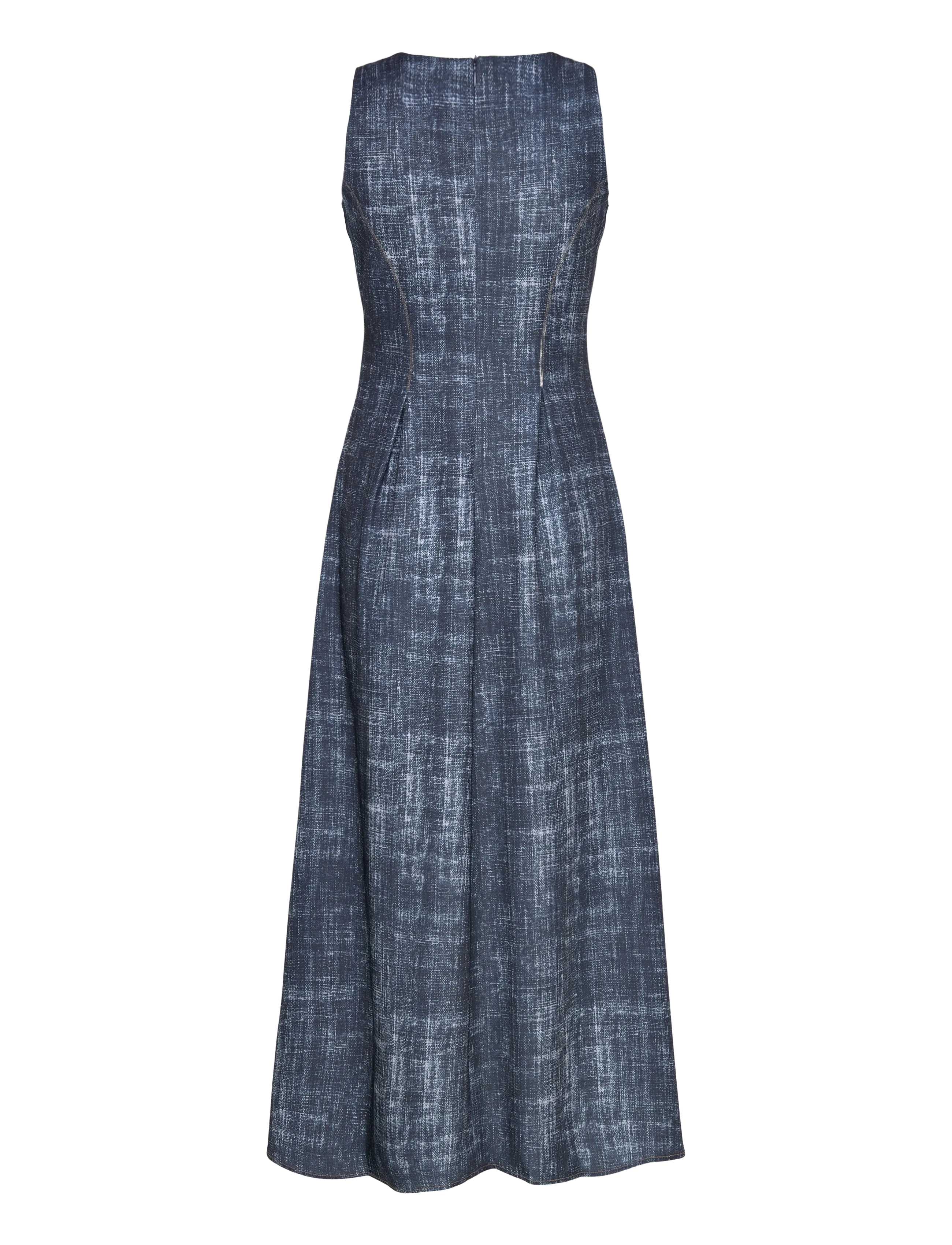 Gestuz - GZdemia P long dress - maxi kjoler - dark denim structure - 1