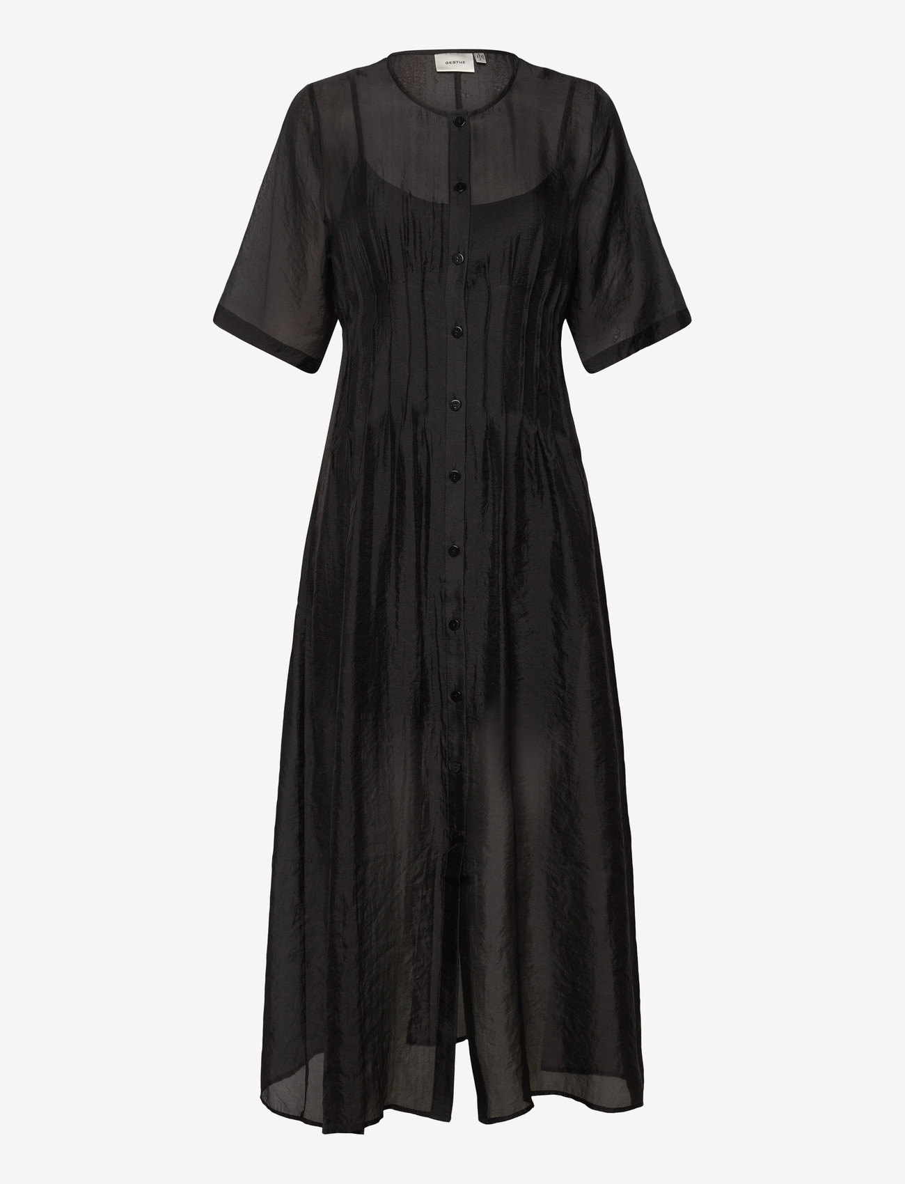 Gestuz - GZtrudi ss dress - slip dresses - black - 0