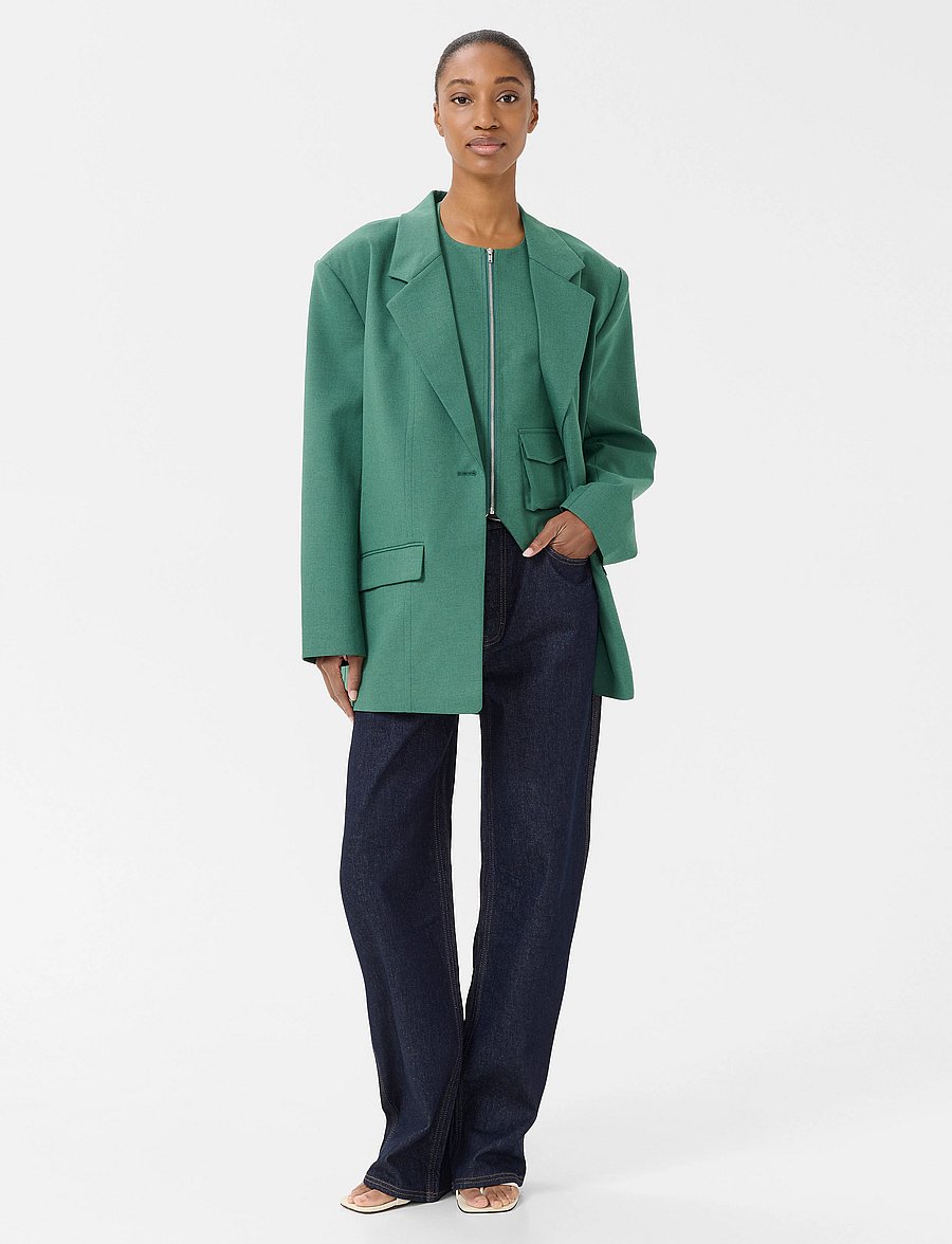 Gestuz - GZcallia OZ blazer - Žaketes ar vienrindas pogājumu - posy green melange - 3