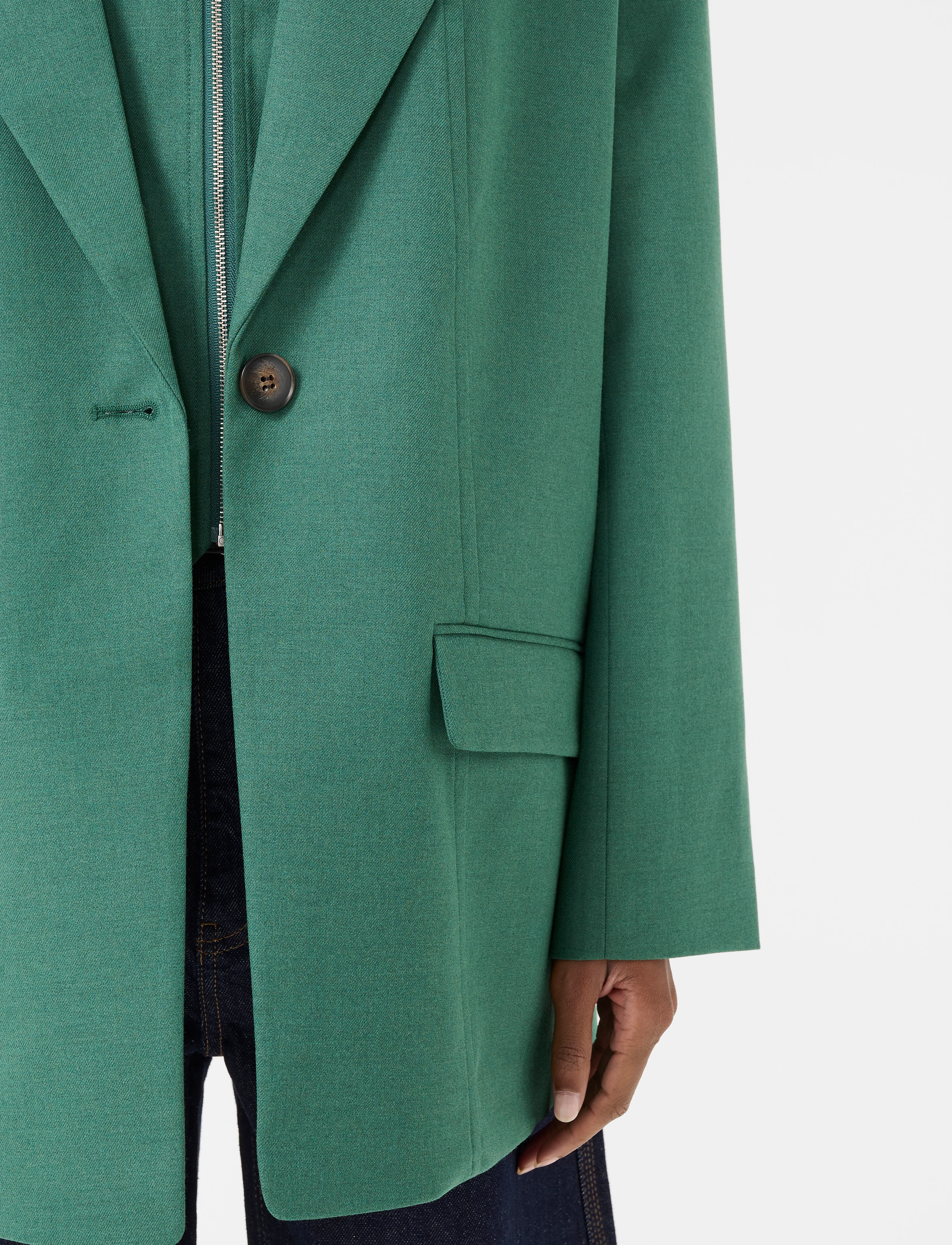 Gestuz - GZcallia OZ blazer - festtøj til outletpriser - posy green melange - 5