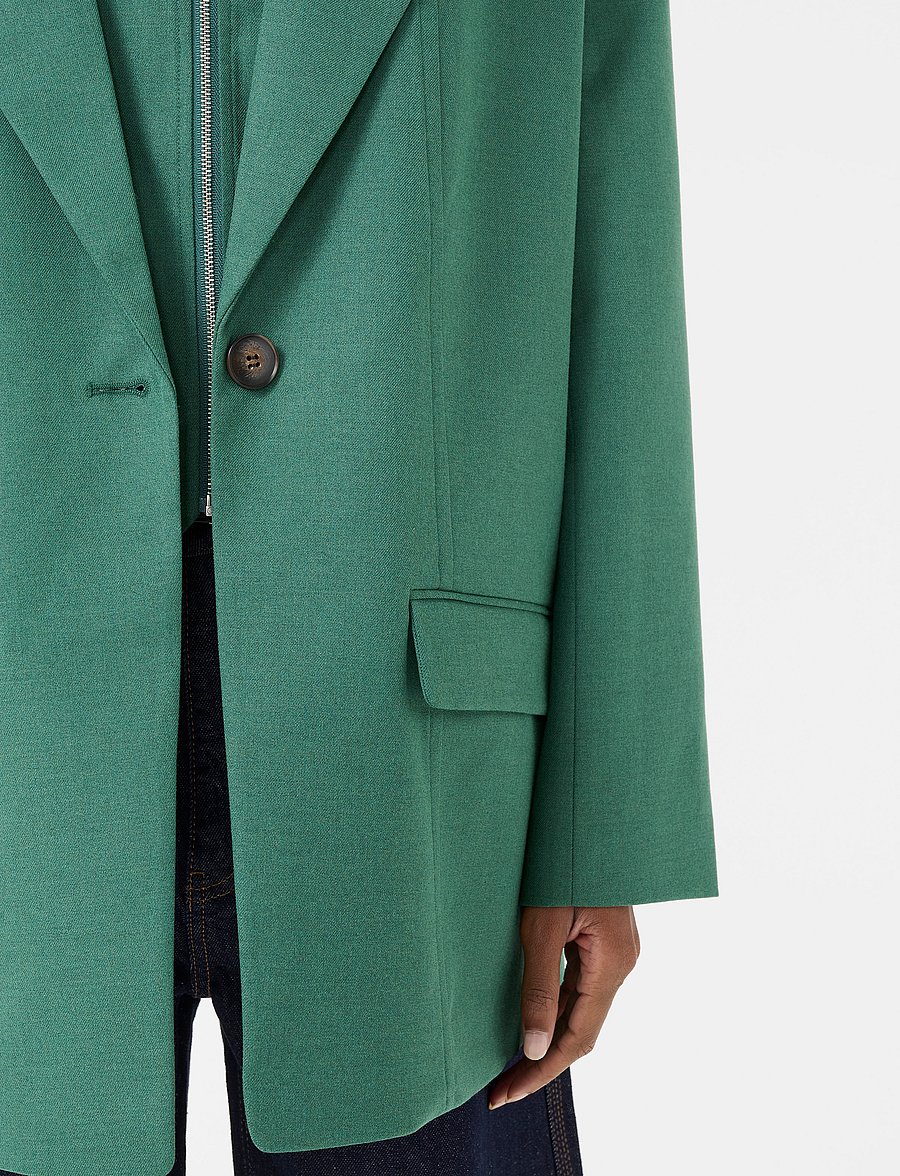 Gestuz - GZcallia OZ blazer - Žaketes ar vienrindas pogājumu - posy green melange - 5