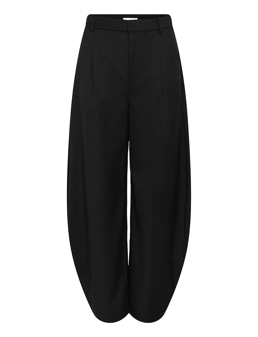 Gestuz - GZcallia MW barrel pants - hosen mit geradem bein - black - 1