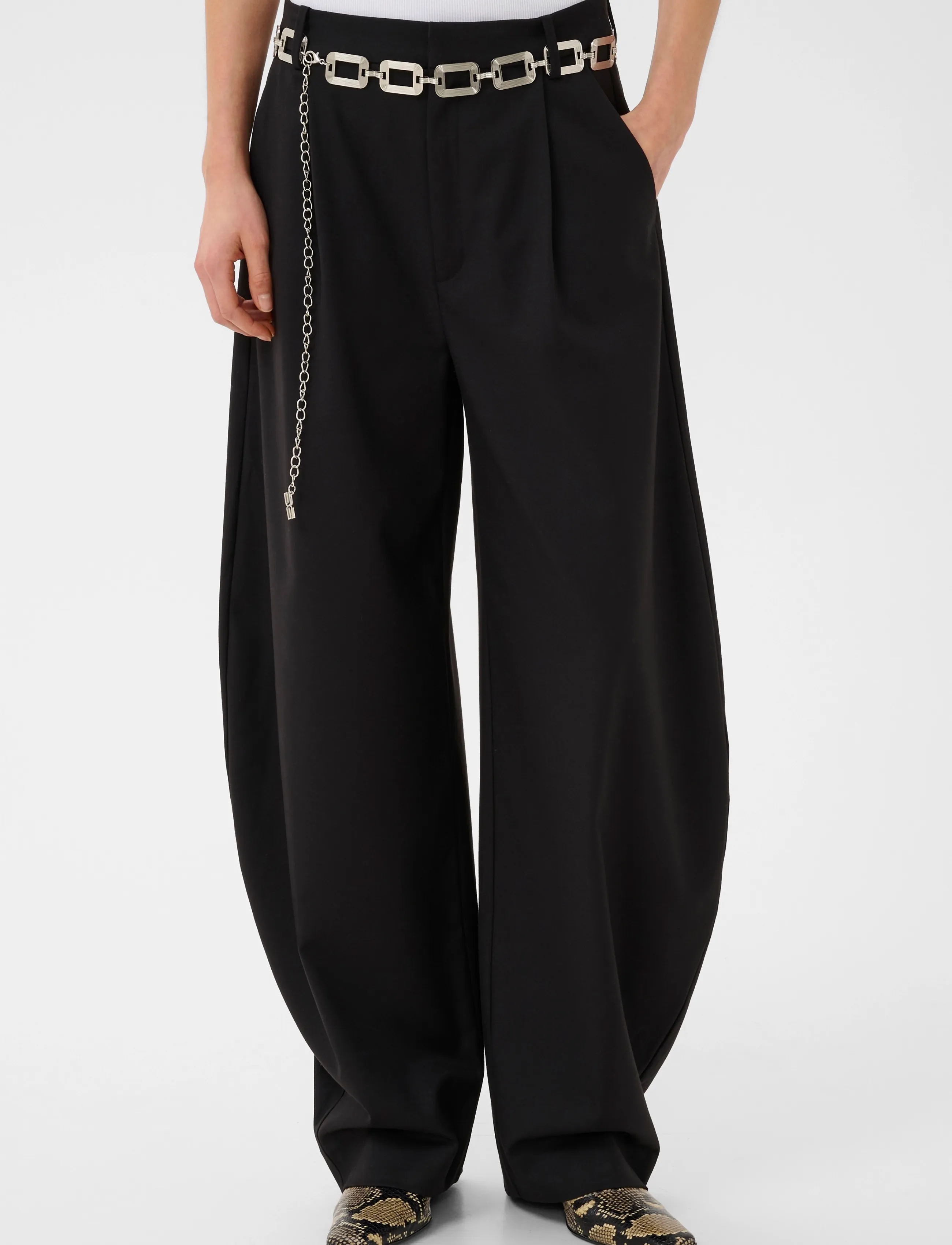 Gestuz Gzcallia Mw Barrel Pants, 38, Black, Bukser > Brede Ben, Dame
