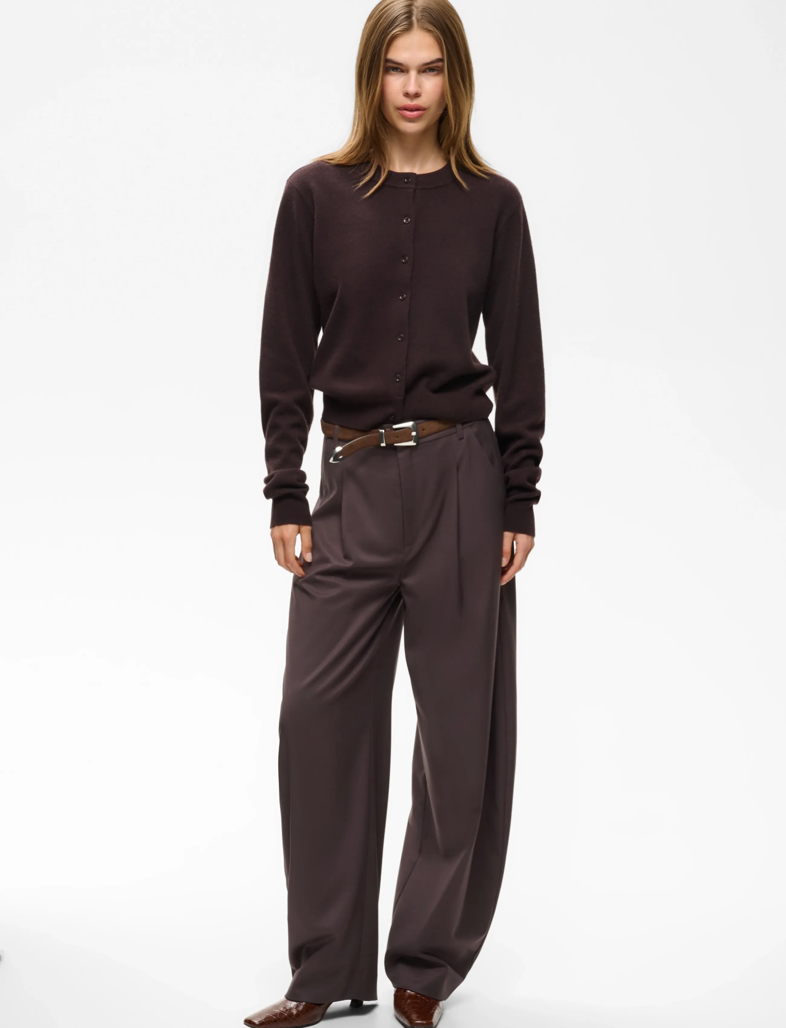 Gestuz - GZcallia MW barrel pants - barrelbyxor - deep plum - 3