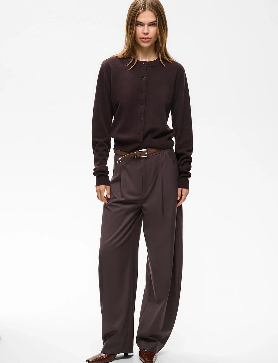 Gestuz - GZcallia MW barrel pants - barrel trousers - deep plum - 3