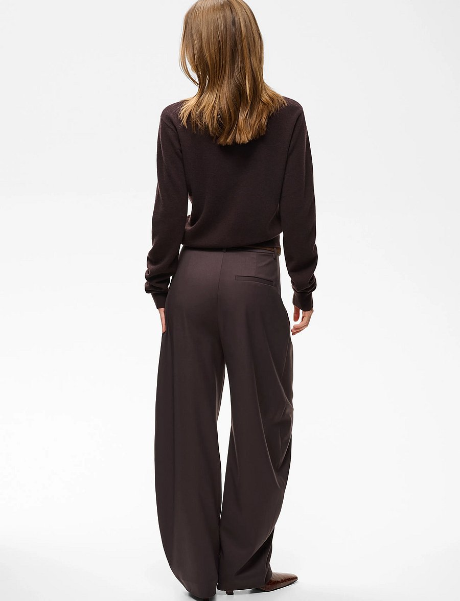 Gestuz - GZcallia MW barrel pants - barrel trousers - deep plum - 4