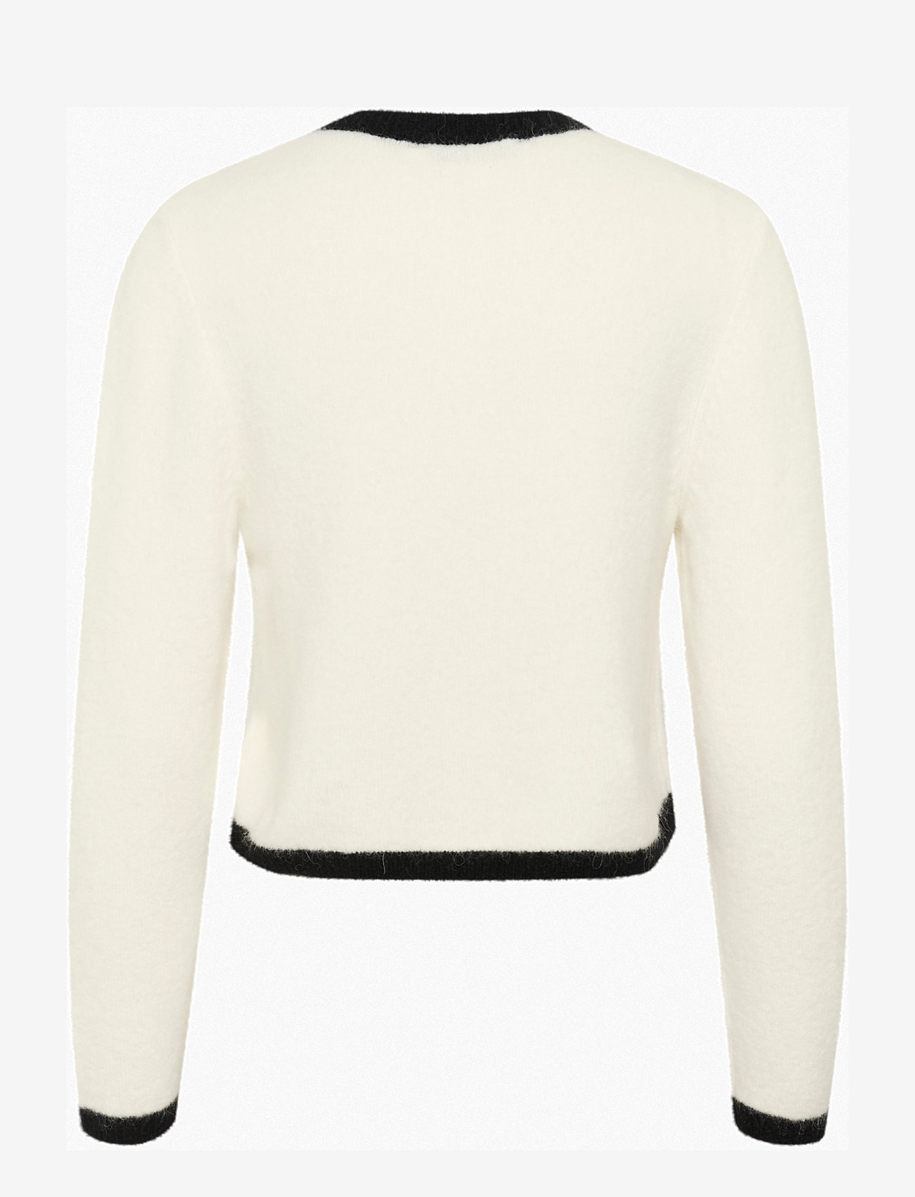 Gestuz - GZalpha ls contrast cardigan - cardigans - ivory/black comb - 2