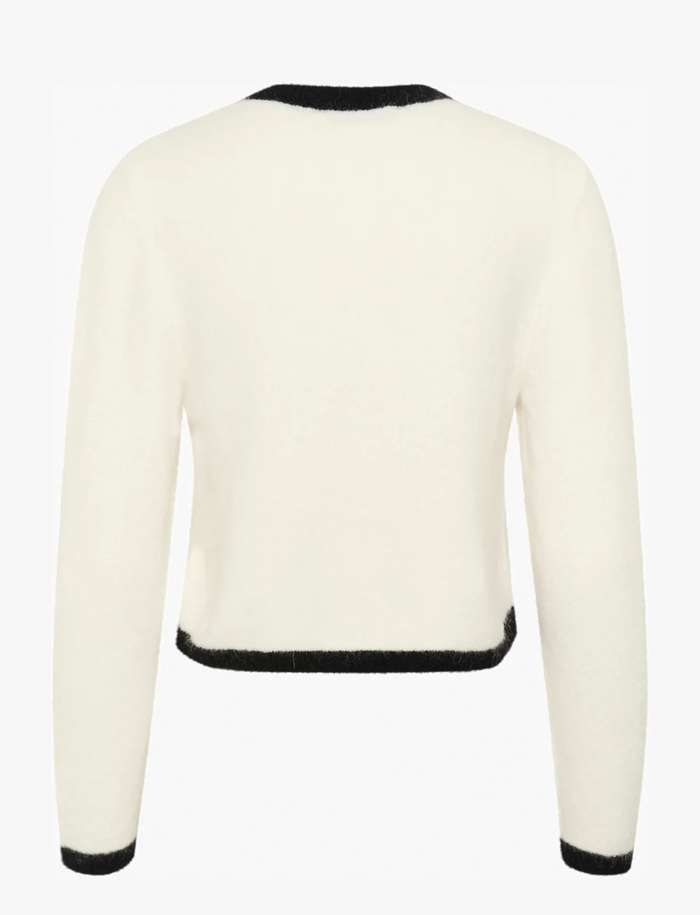 Gestuz - GZalpha ls contrast cardigan - kardiganid - ivory/black comb - 2