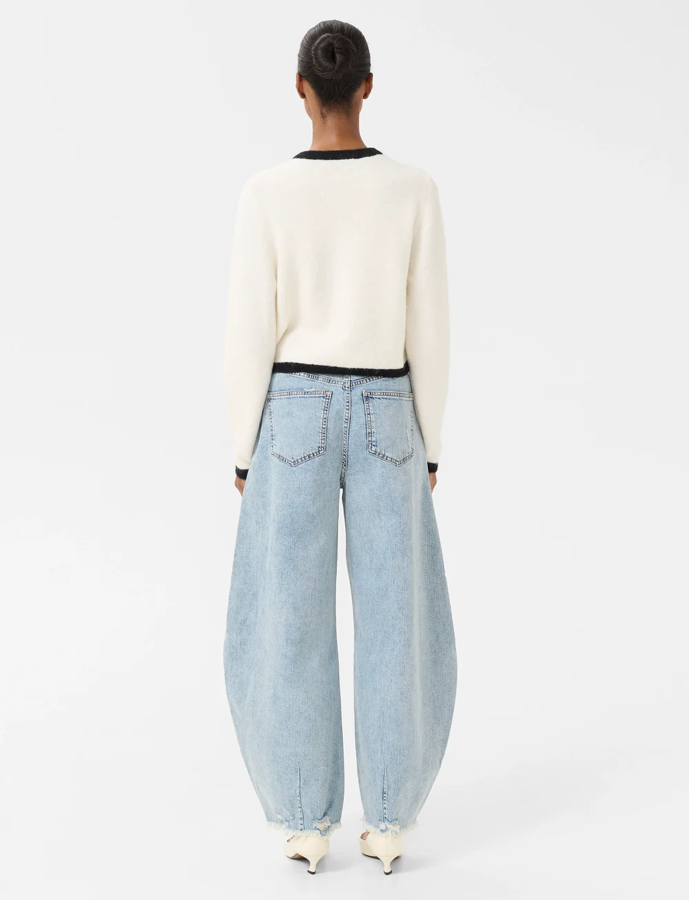 Gestuz - GZalpha ls contrast cardigan - kardiganid - ivory/black comb - 4