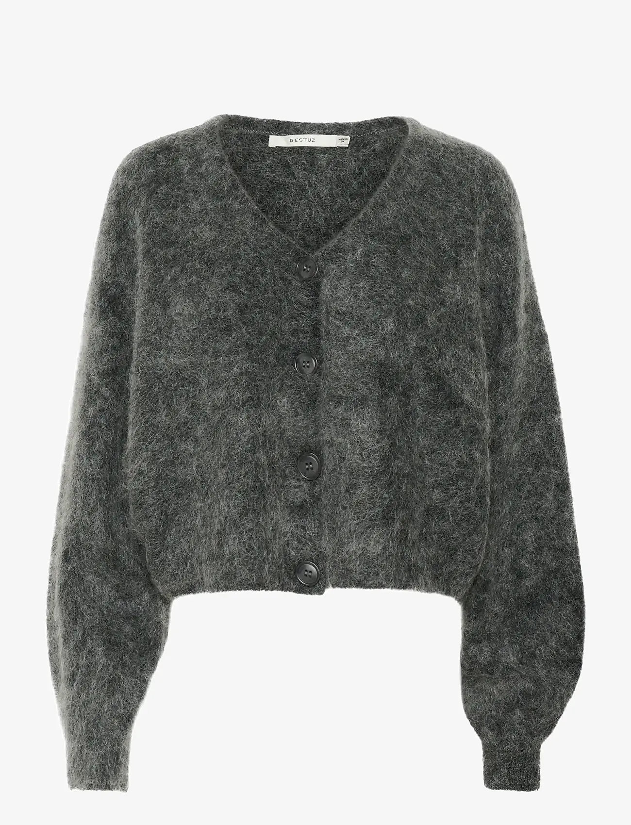 Gestuz - GZdebbie V cardigan NOOS - charcoal melange - 1