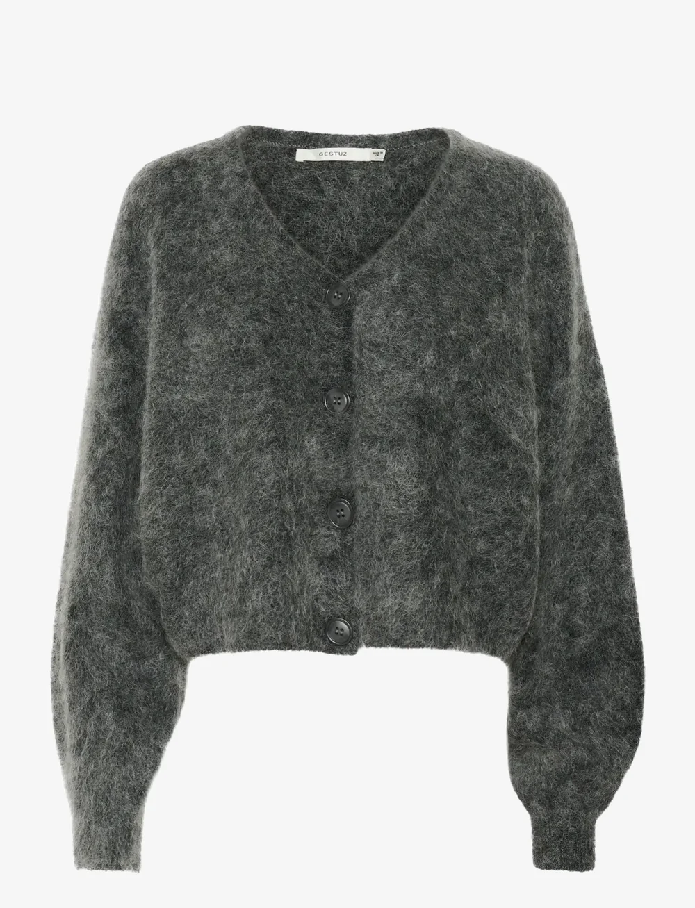 Gestuz - GZdebbie V cardigan NOOS - koftor - charcoal melange - 1